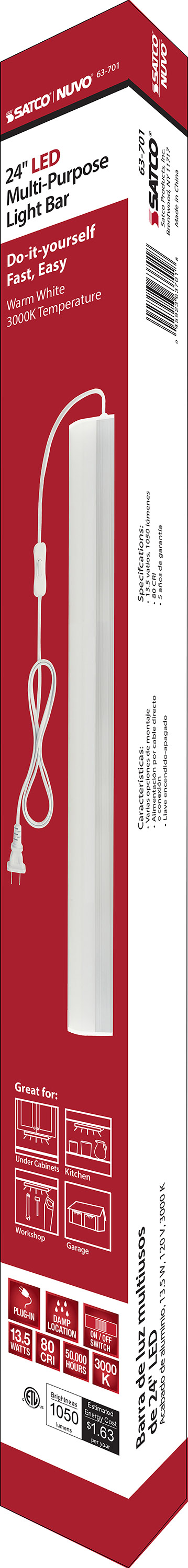 UNDER CAB LIGHT BAR LED 24" - 63-701