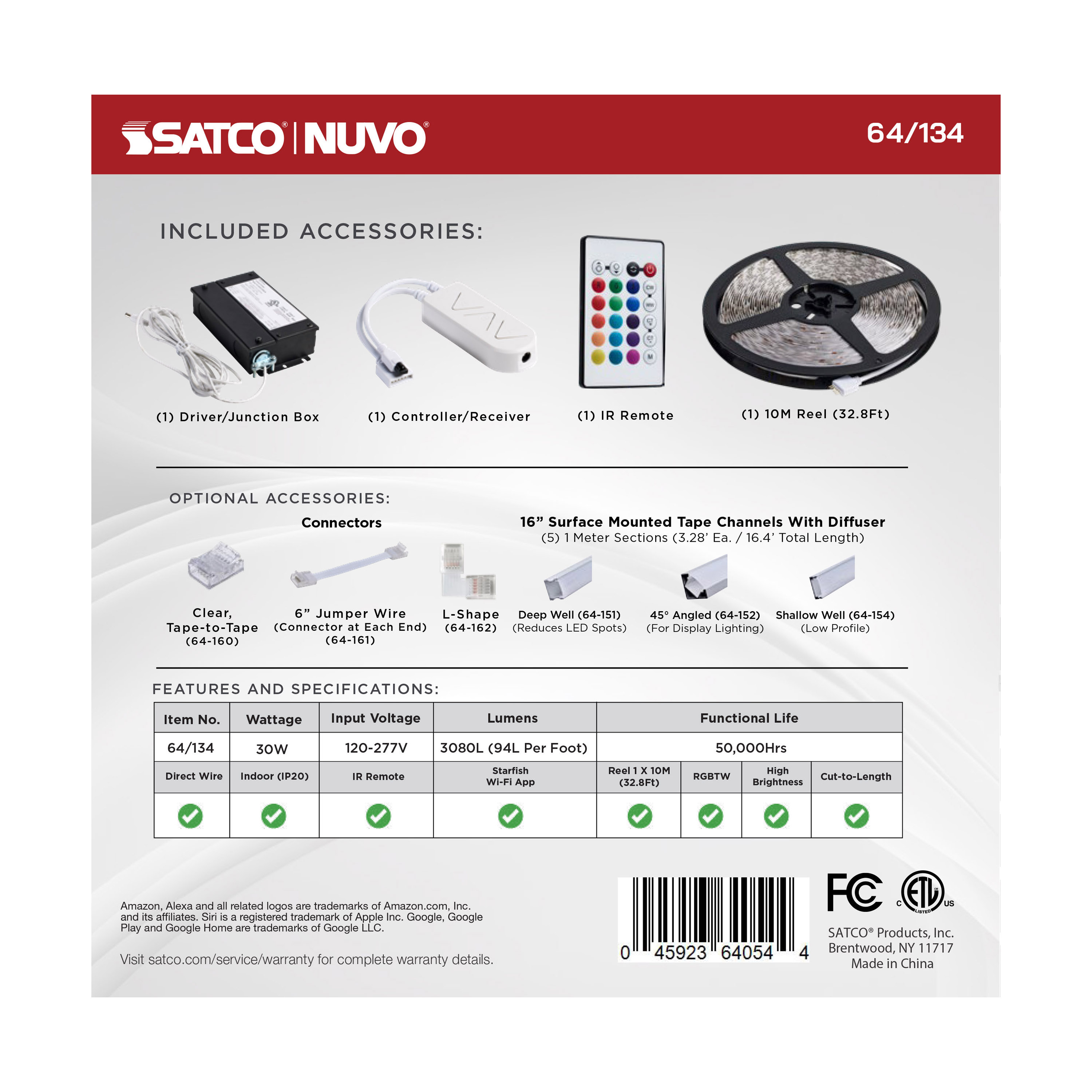 TAPE/RGBTW-HO/IP20/JBOX/SF/32' - 64-134