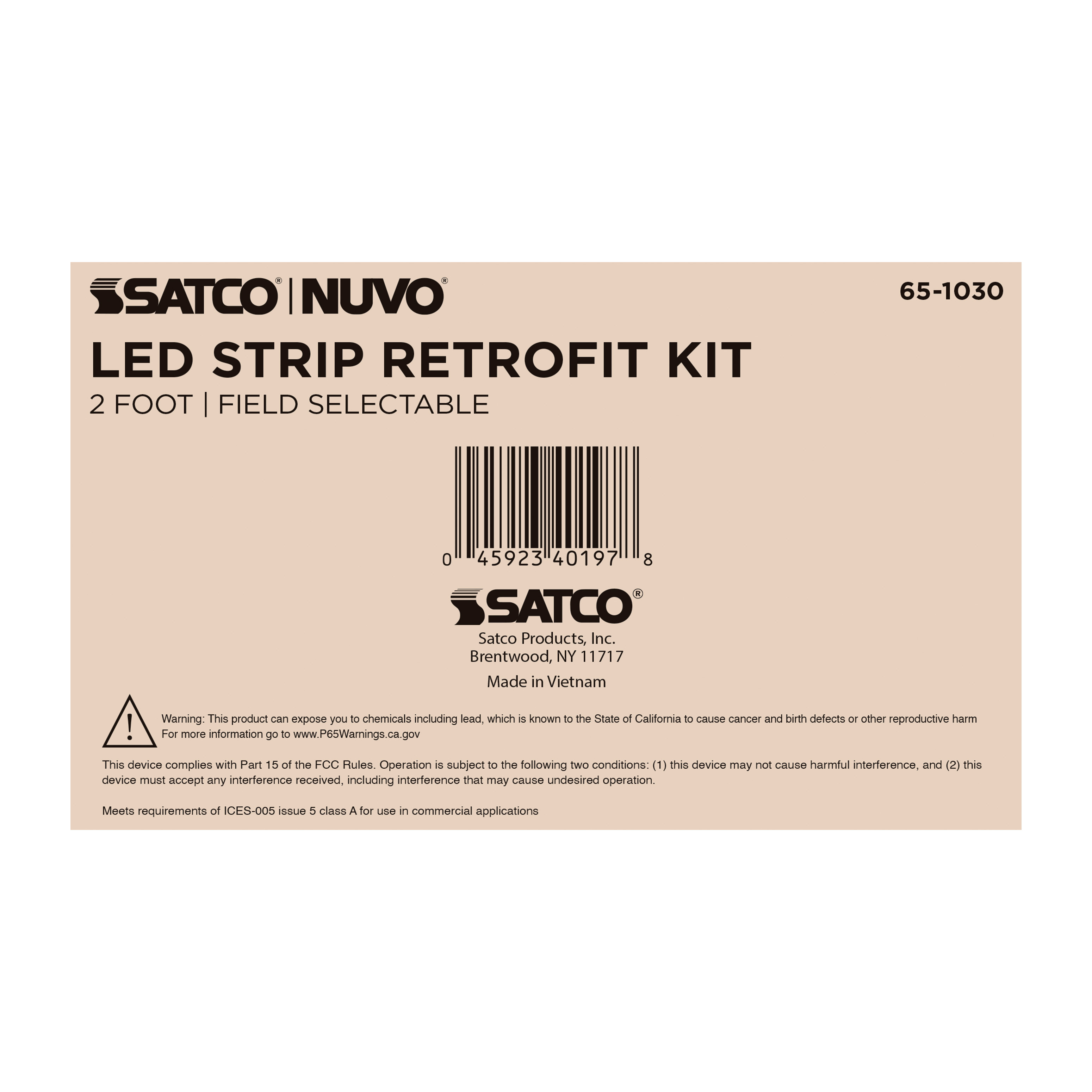 2FT 25W LED STRIP RETROFIT - 65-1030