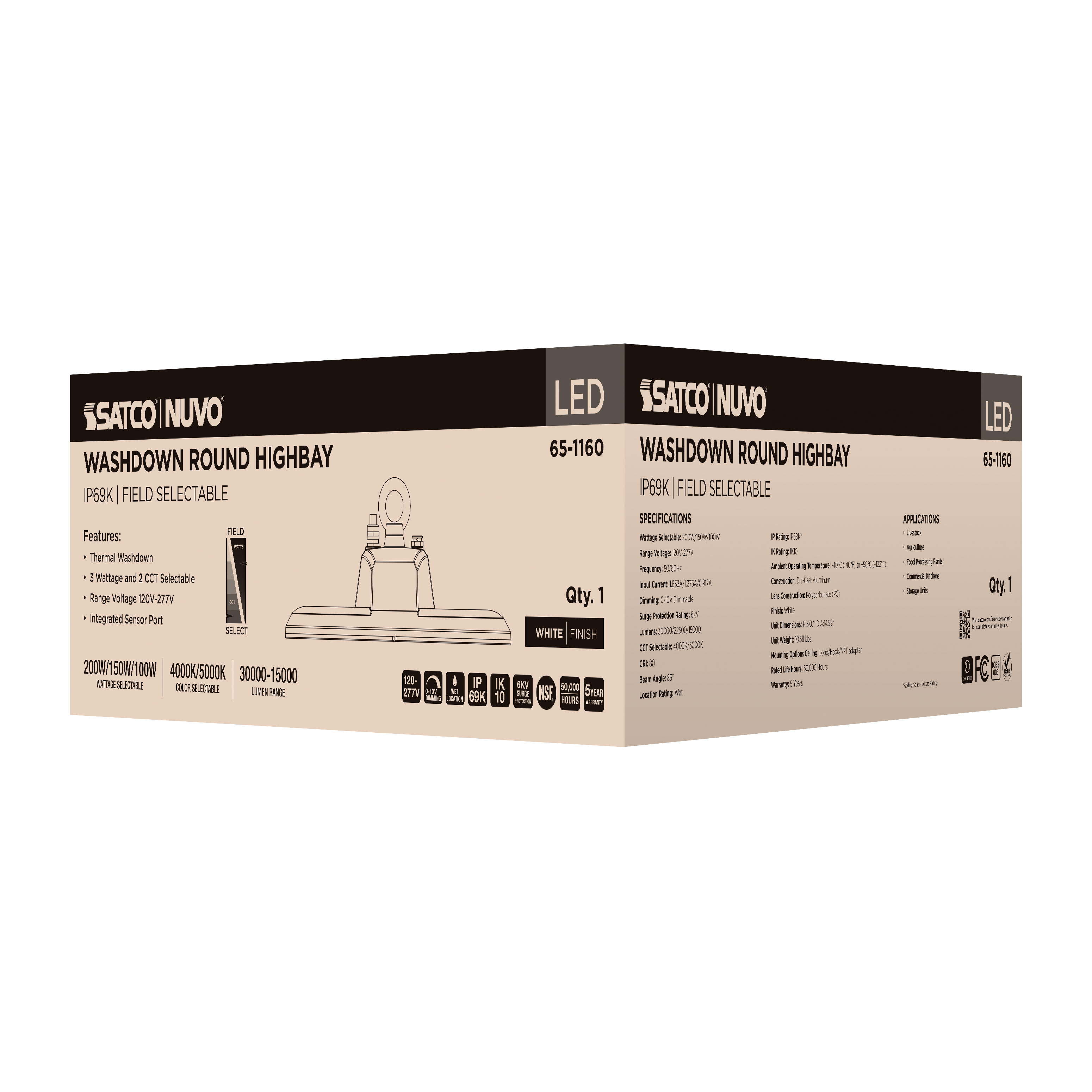 LED IP69K 200W/150W/100W - 65-1160