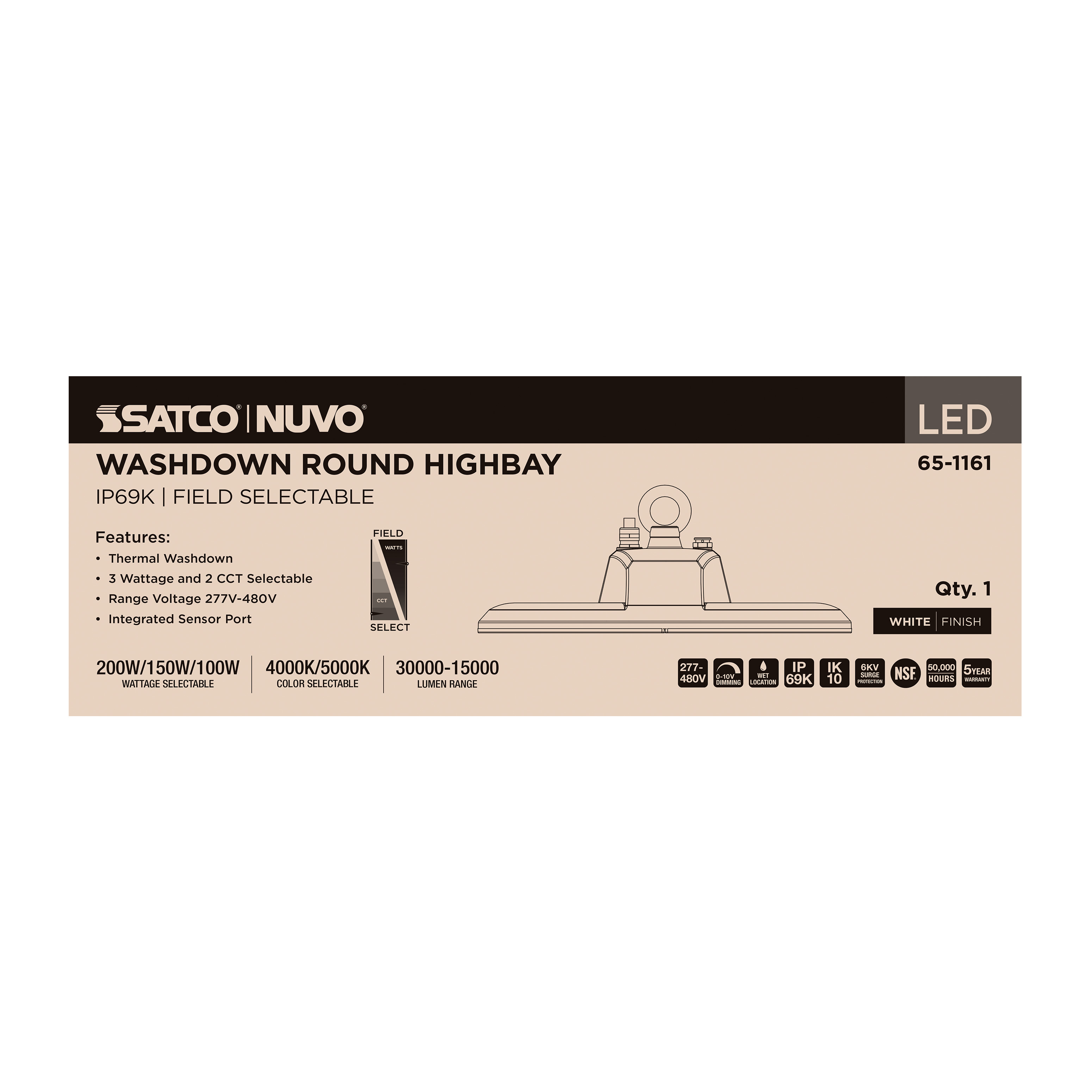 LED IP69K 200W/150W/100W - 65-1161