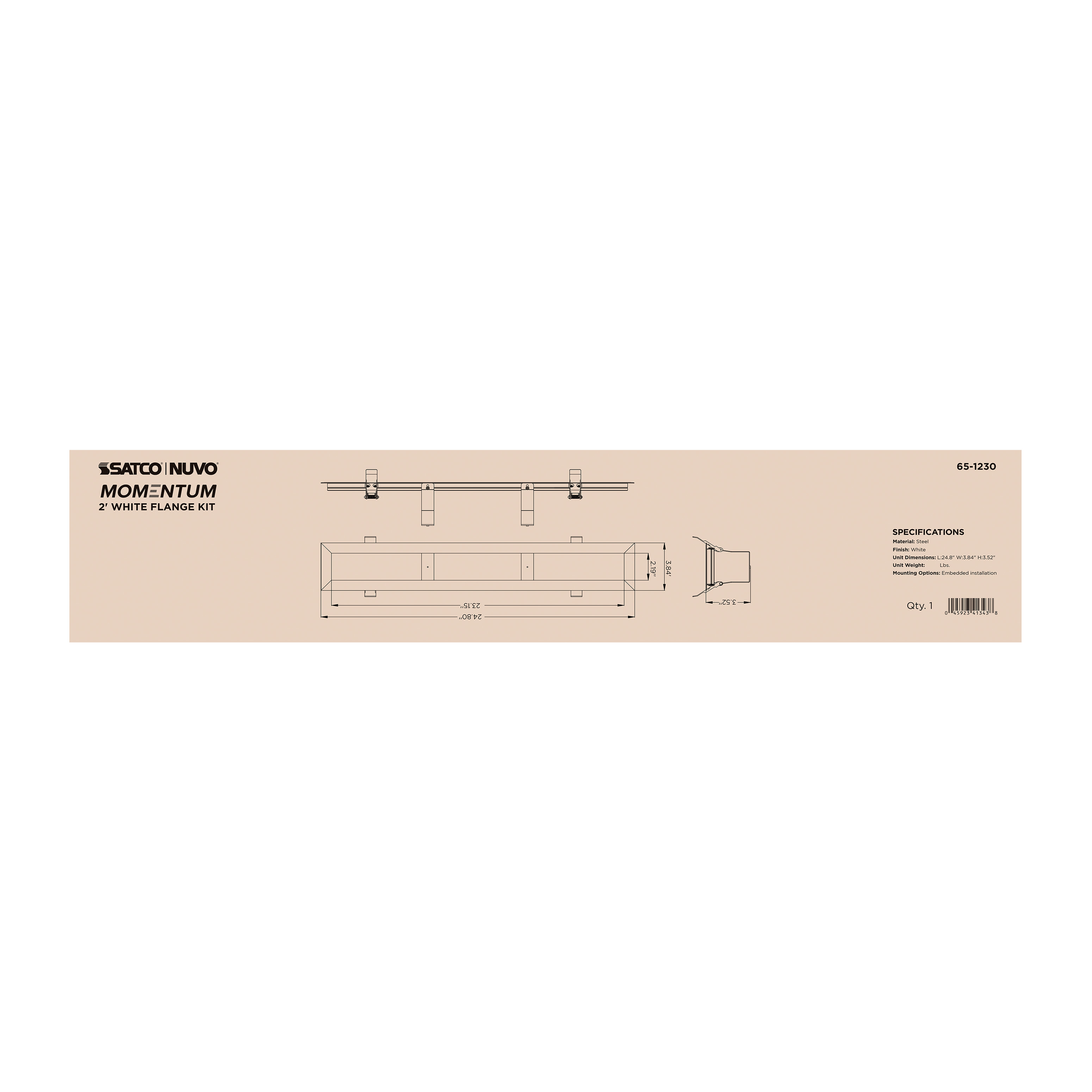 2' WHITE FLANGE KIT - 65-1230
