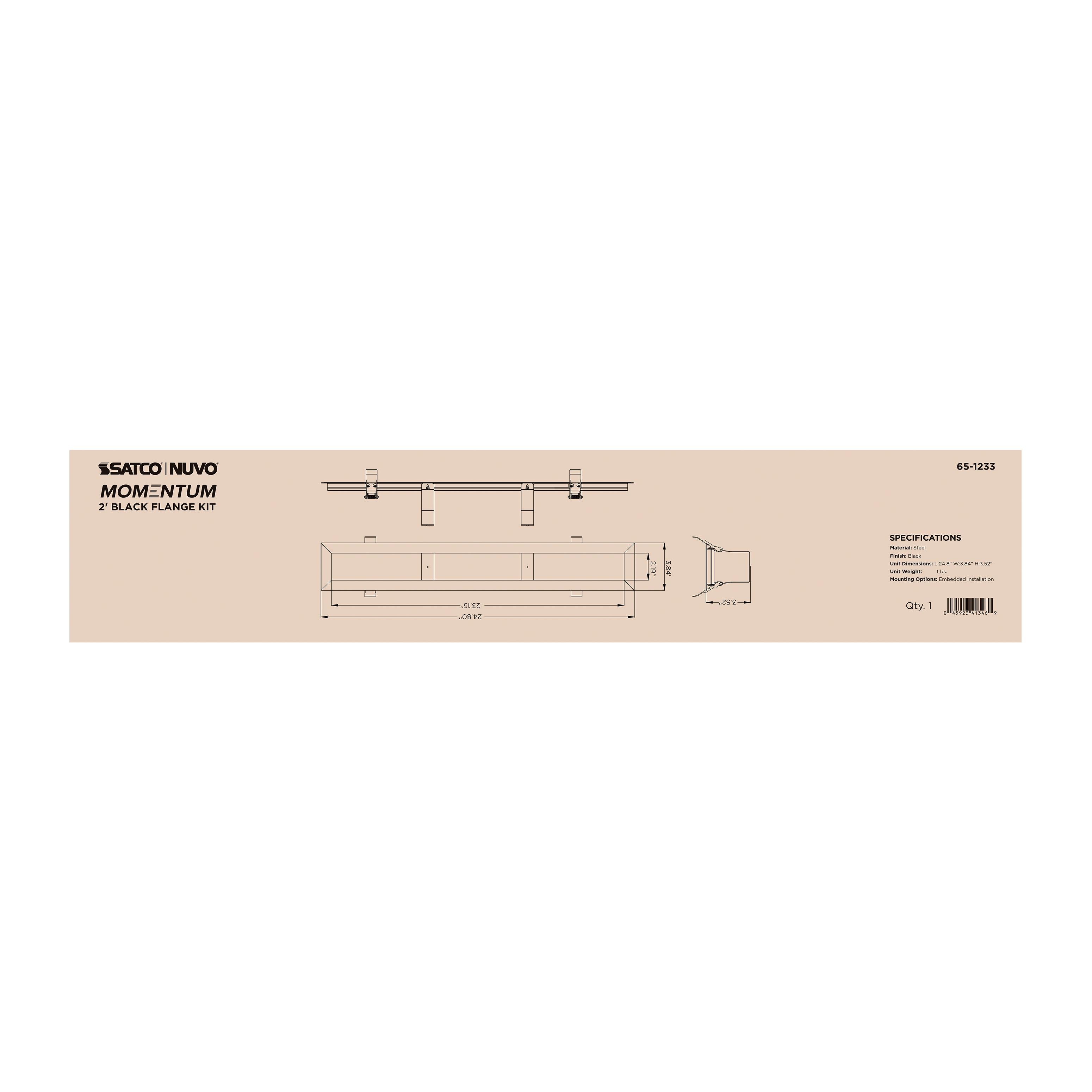 2' BLACK FLANGE KIT - 65-1233