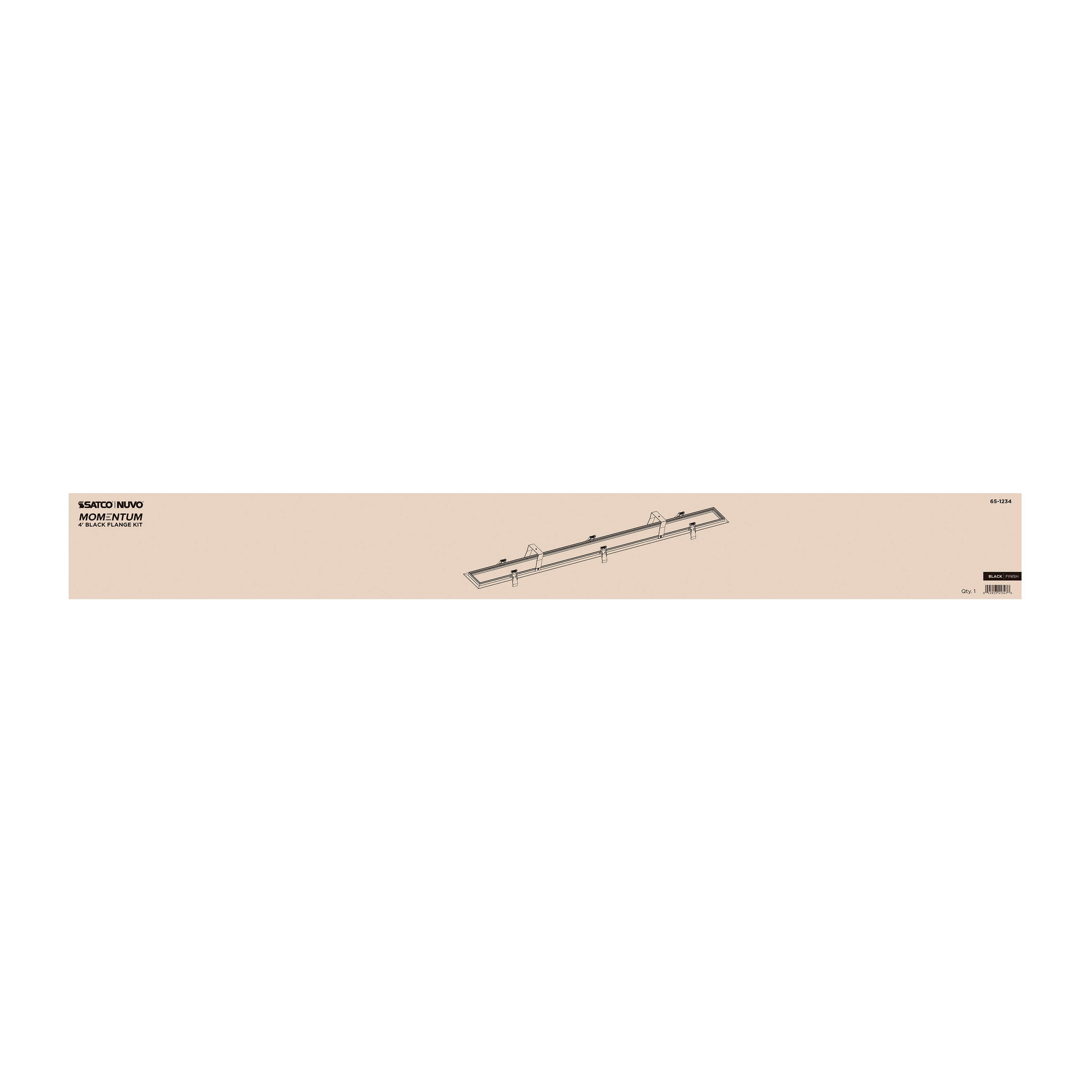 4' BLACK FLANGE KIT - 65-1234