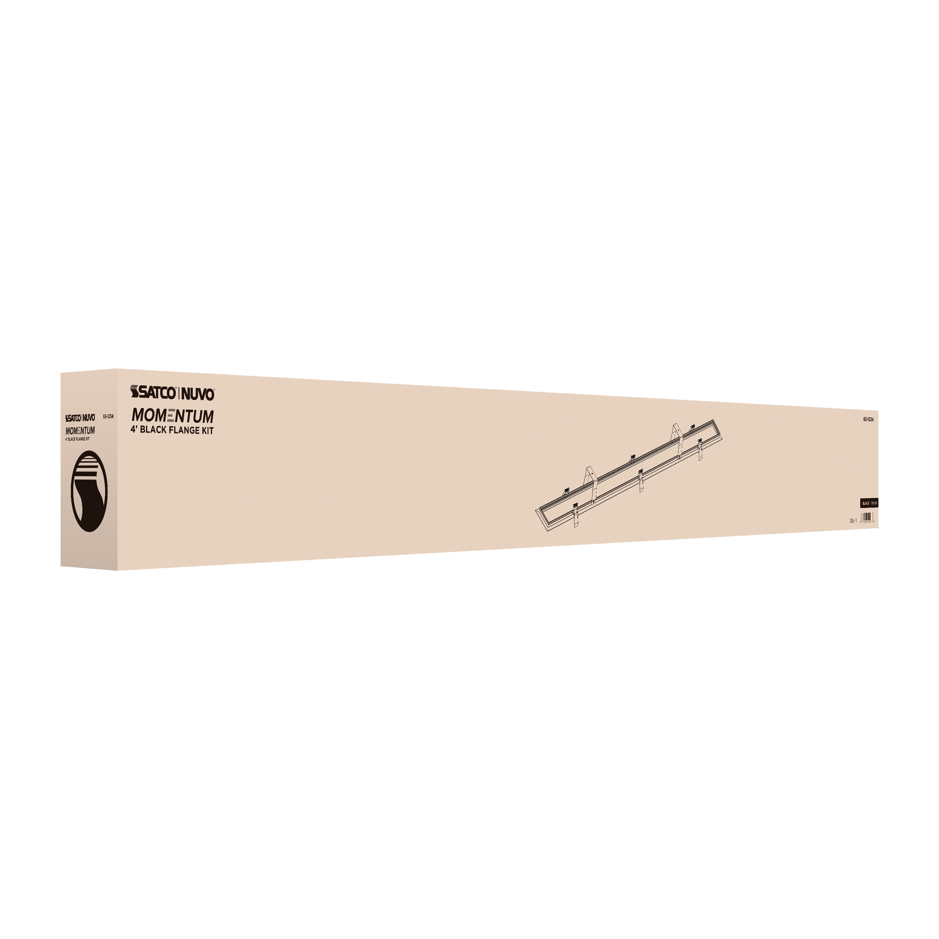 4' BLACK FLANGE KIT - 65-1234