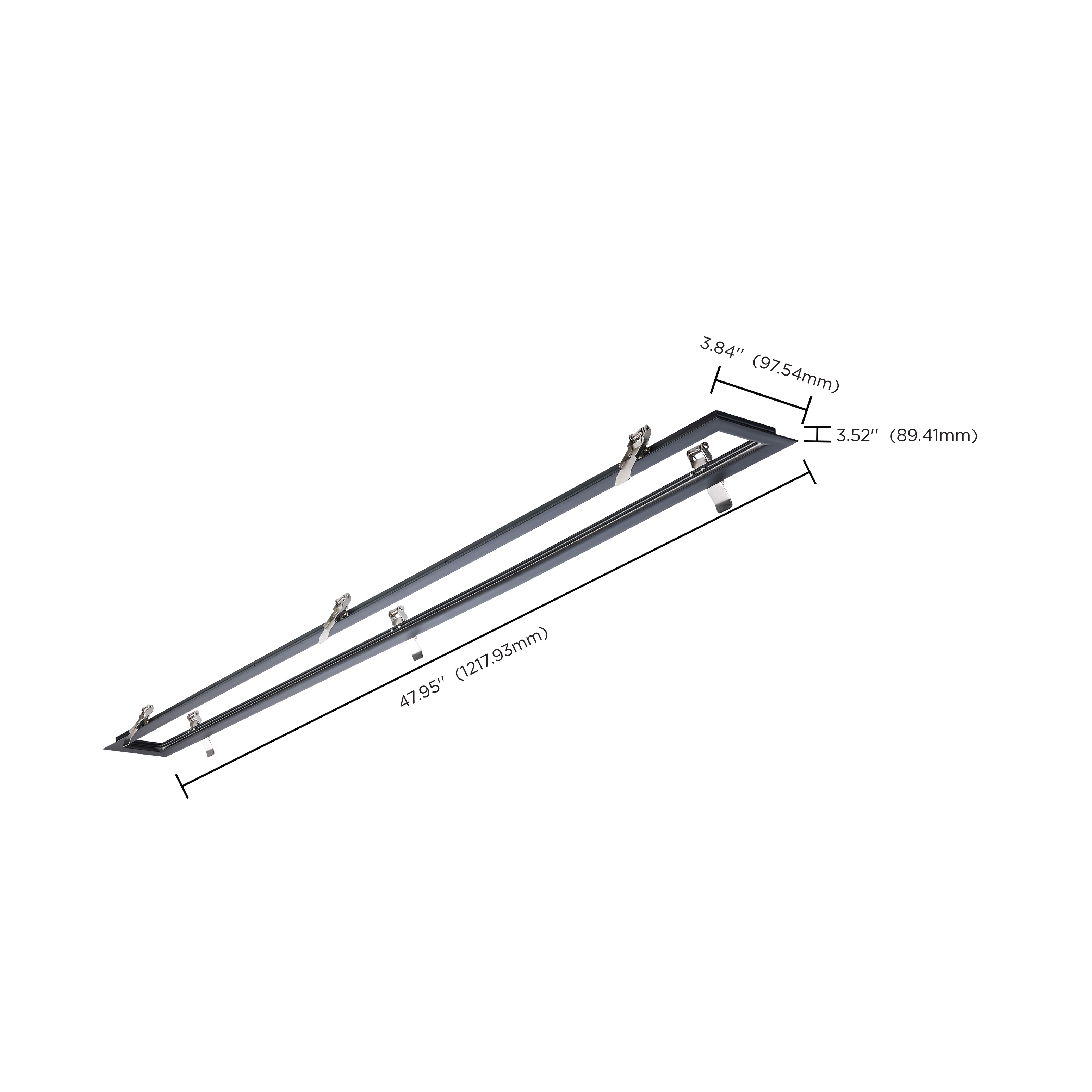 4' BLACK FLANGE KIT - 65-1234