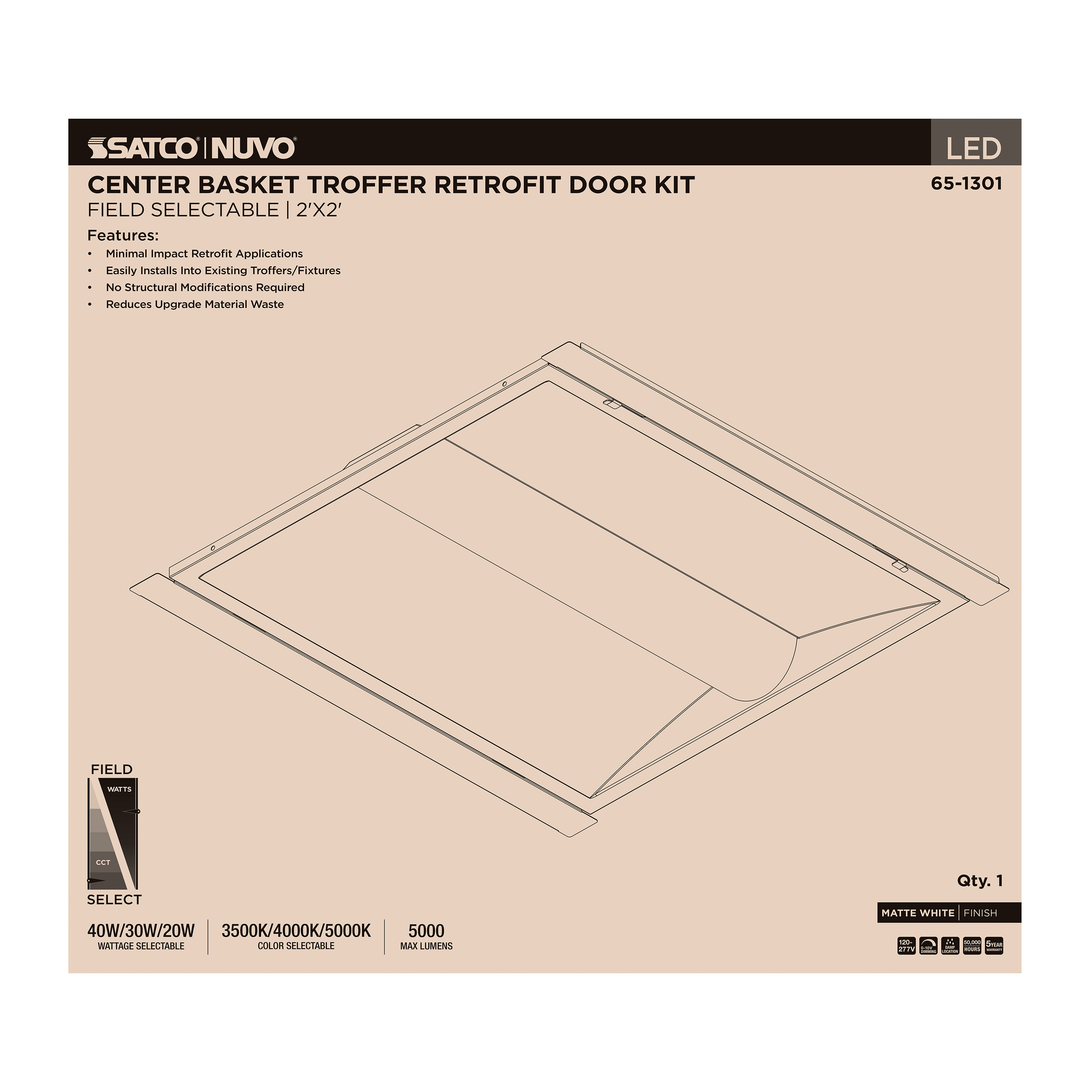 2X2 CB TROFFER RETROFIT - 65-1301