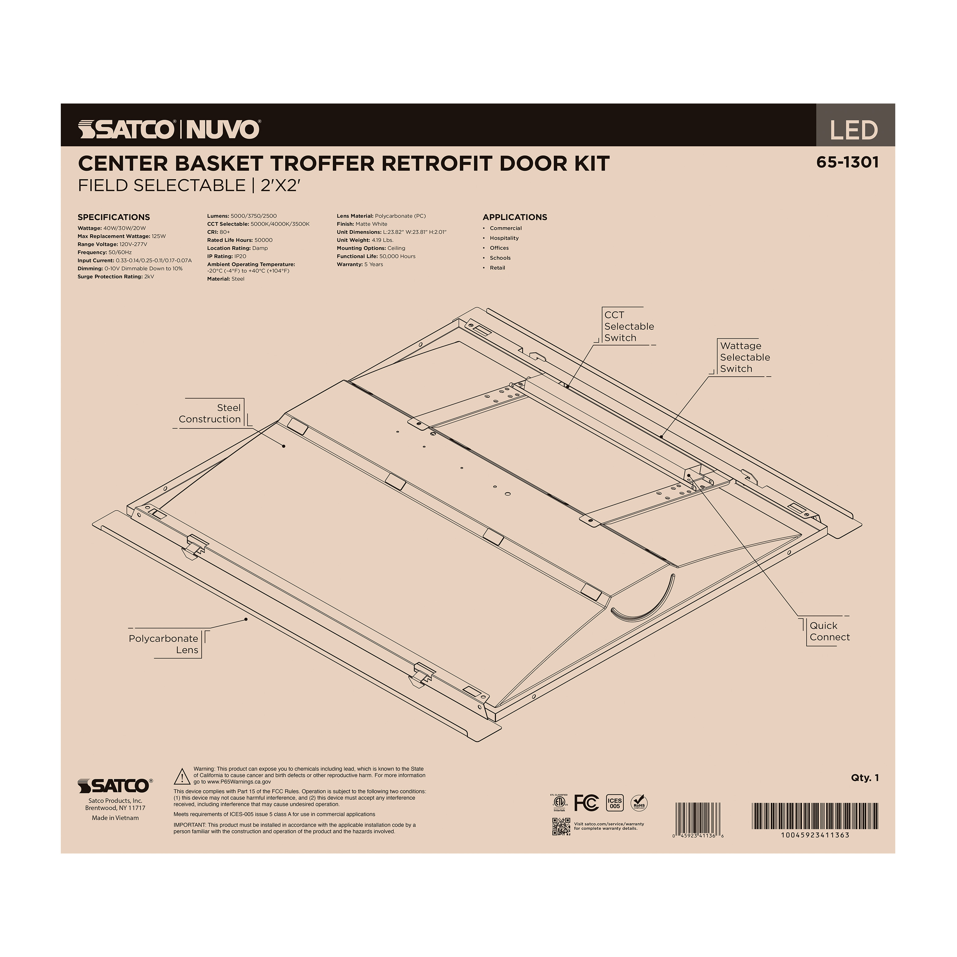 2X2 CB TROFFER RETROFIT - 65-1301