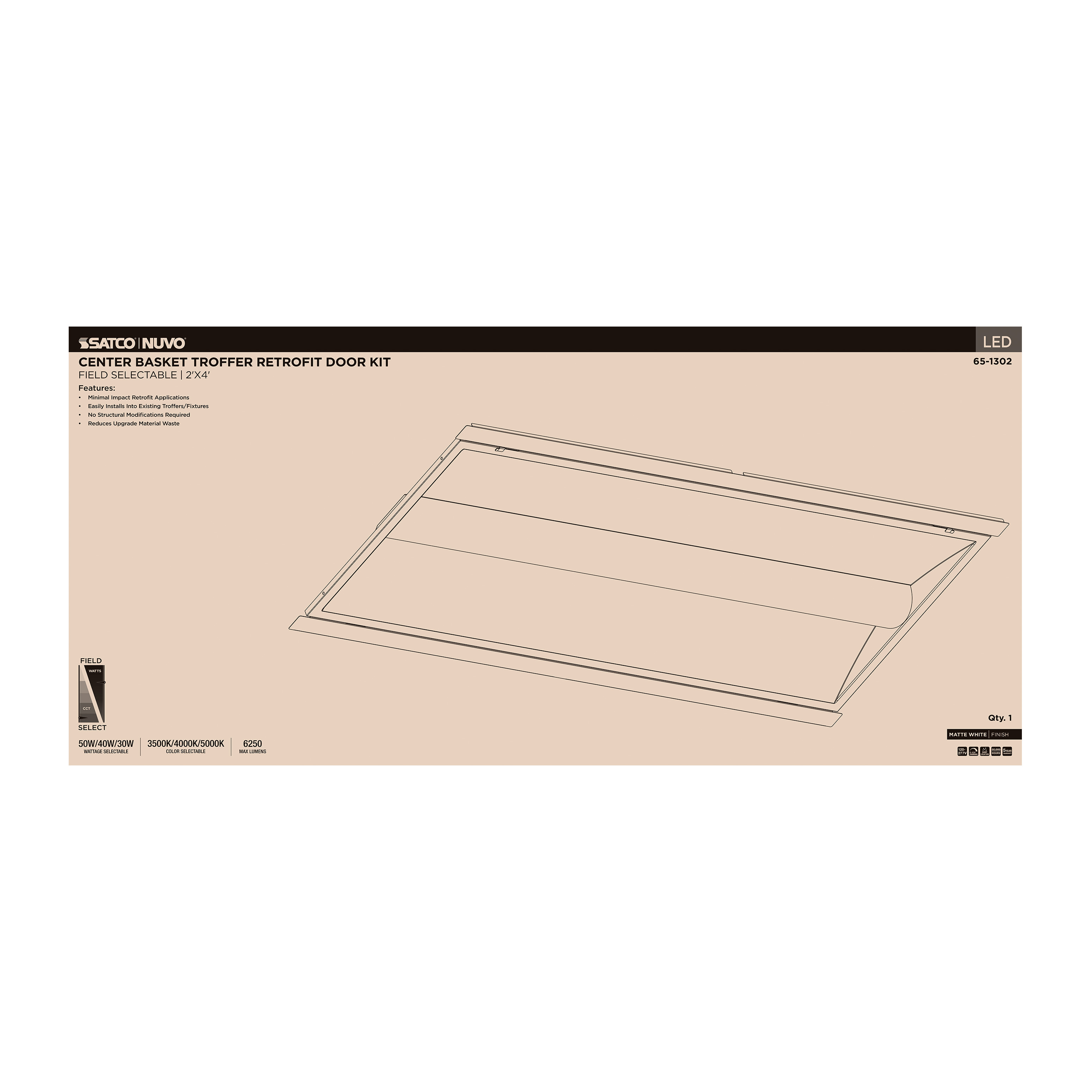 2X4 CB TROFFER RETROFIT - 65-1302