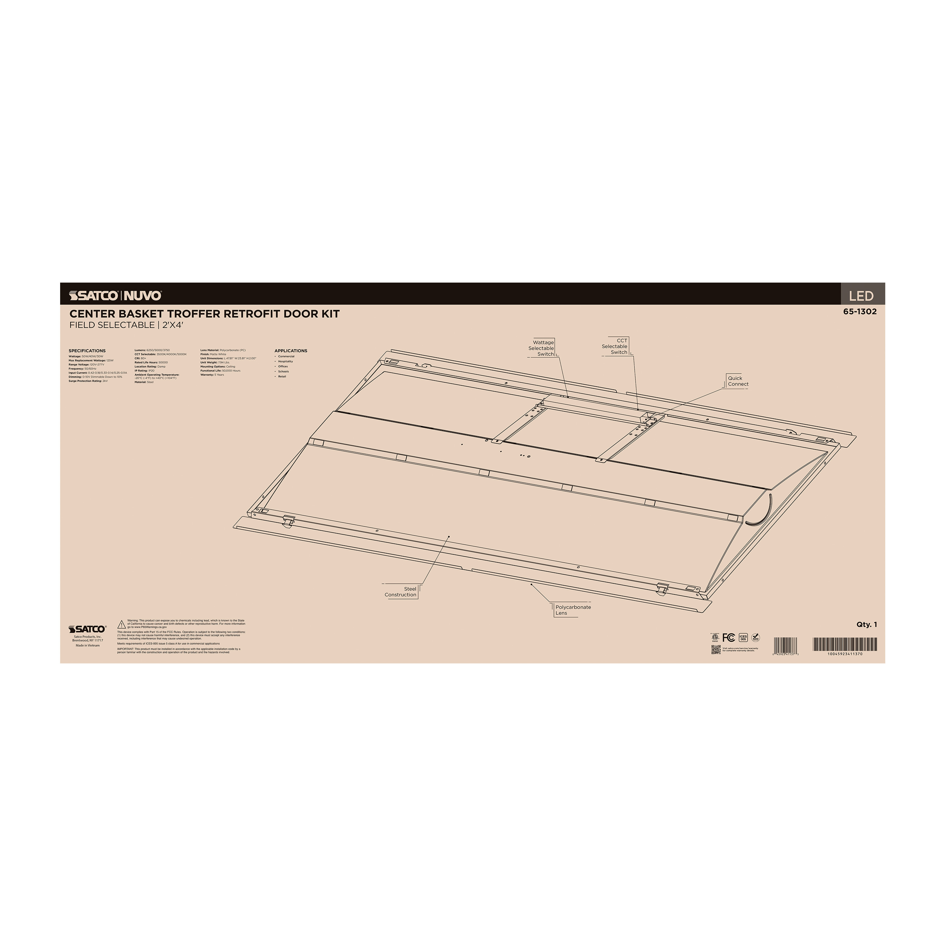2X4 CB TROFFER RETROFIT - 65-1302
