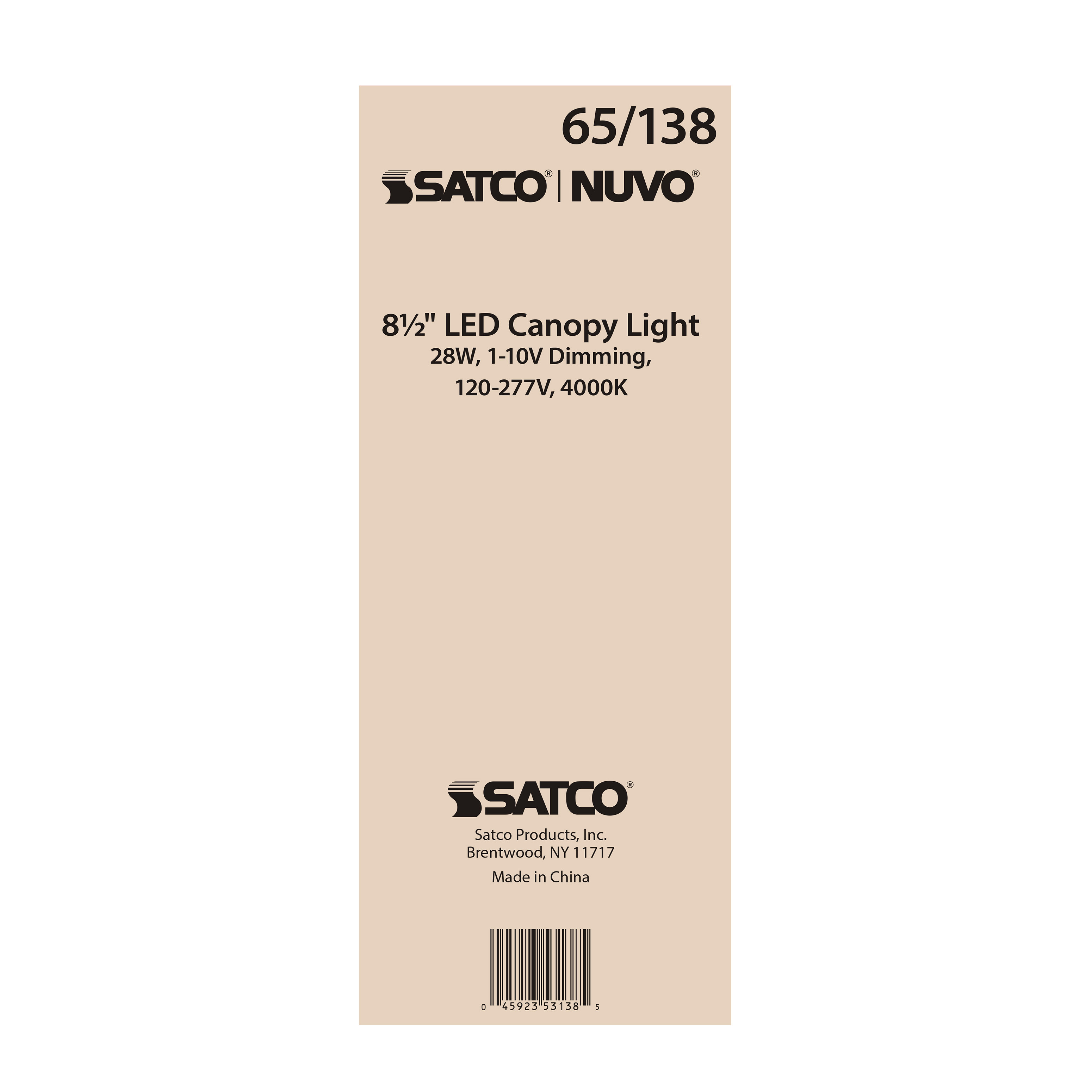 28W LED CANOPY FIXTURE 8.5" - 65-138