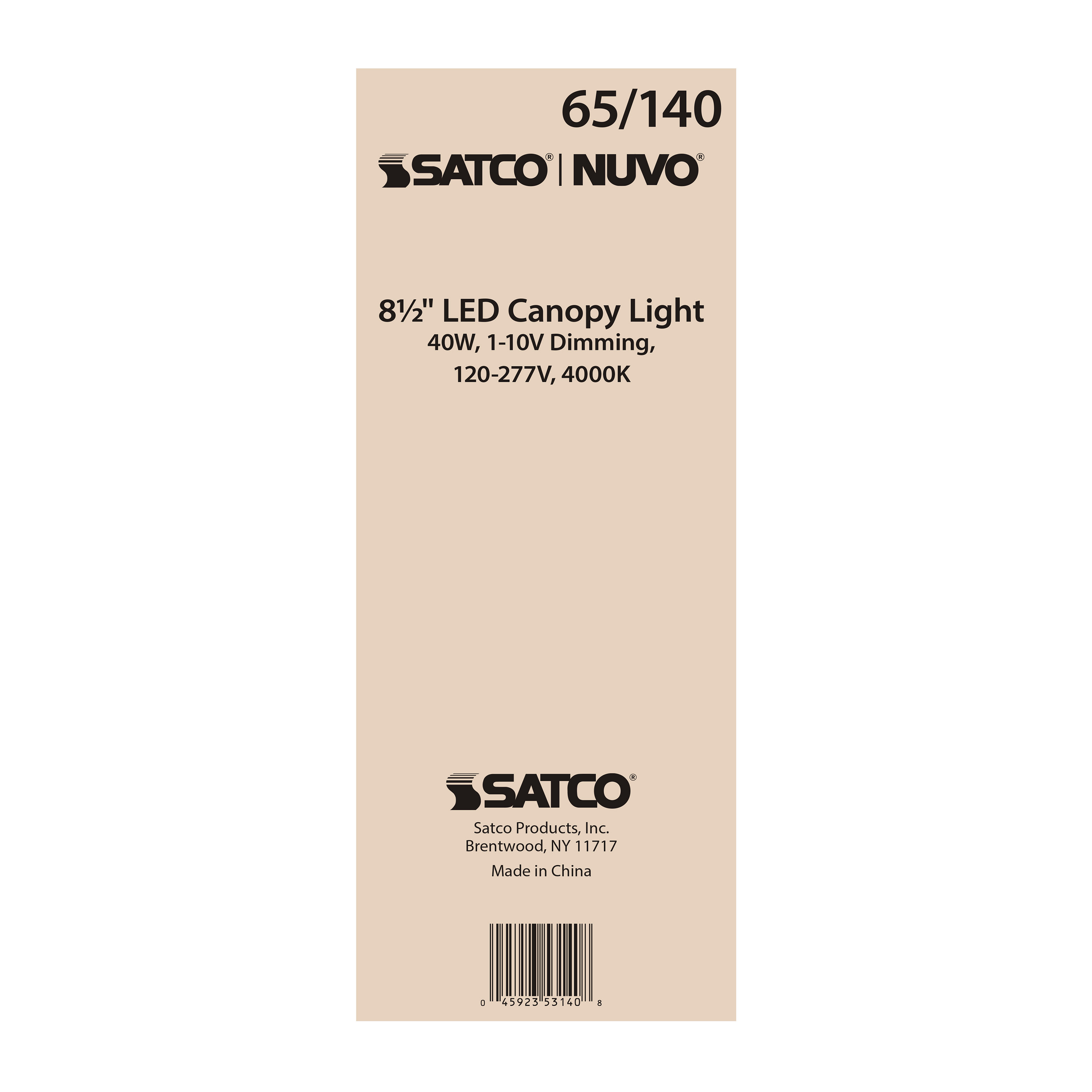 40W LED CANOPY FIXTURE 8.5" - 65-140