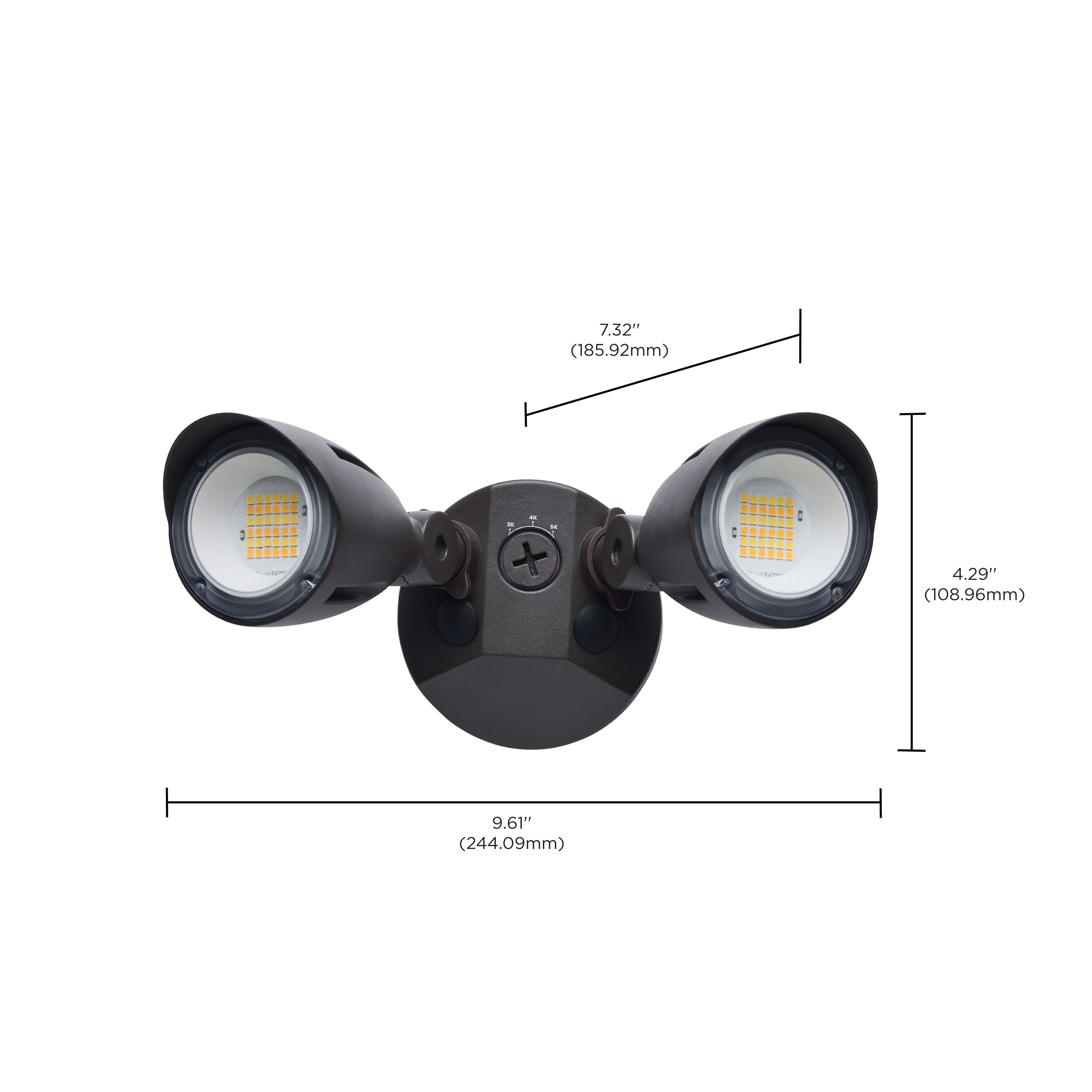 LED 2 BULLET HEAD SECURITY LGT - 65-1412