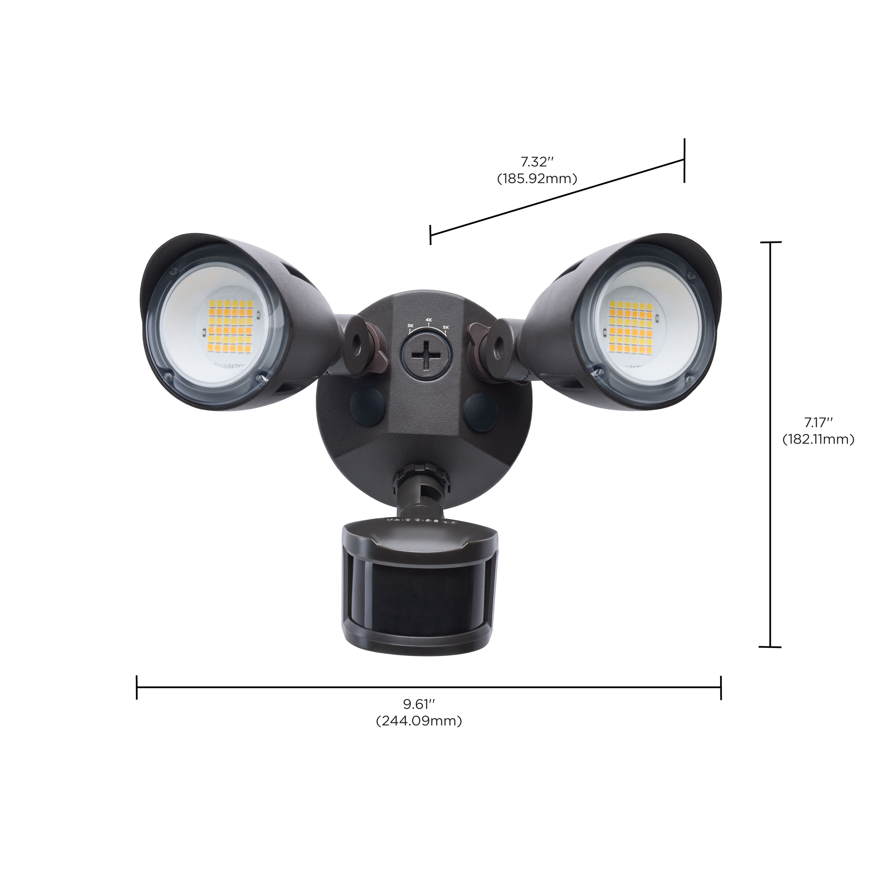 LED 2 BULLET HEAD SECURITY LGT - 65-1413