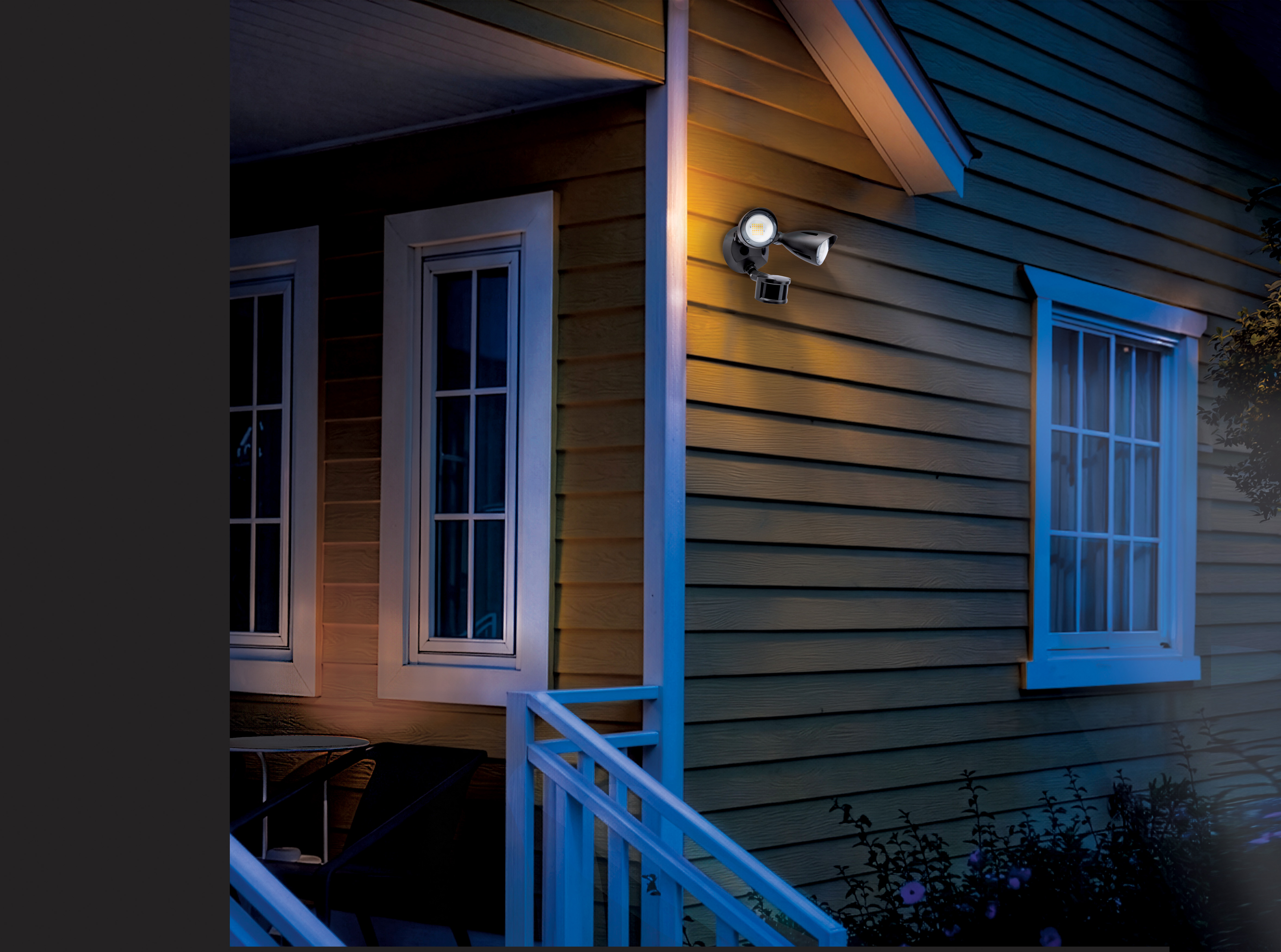LED 2 BULLET HEAD SECURITY LGT - 65-1415