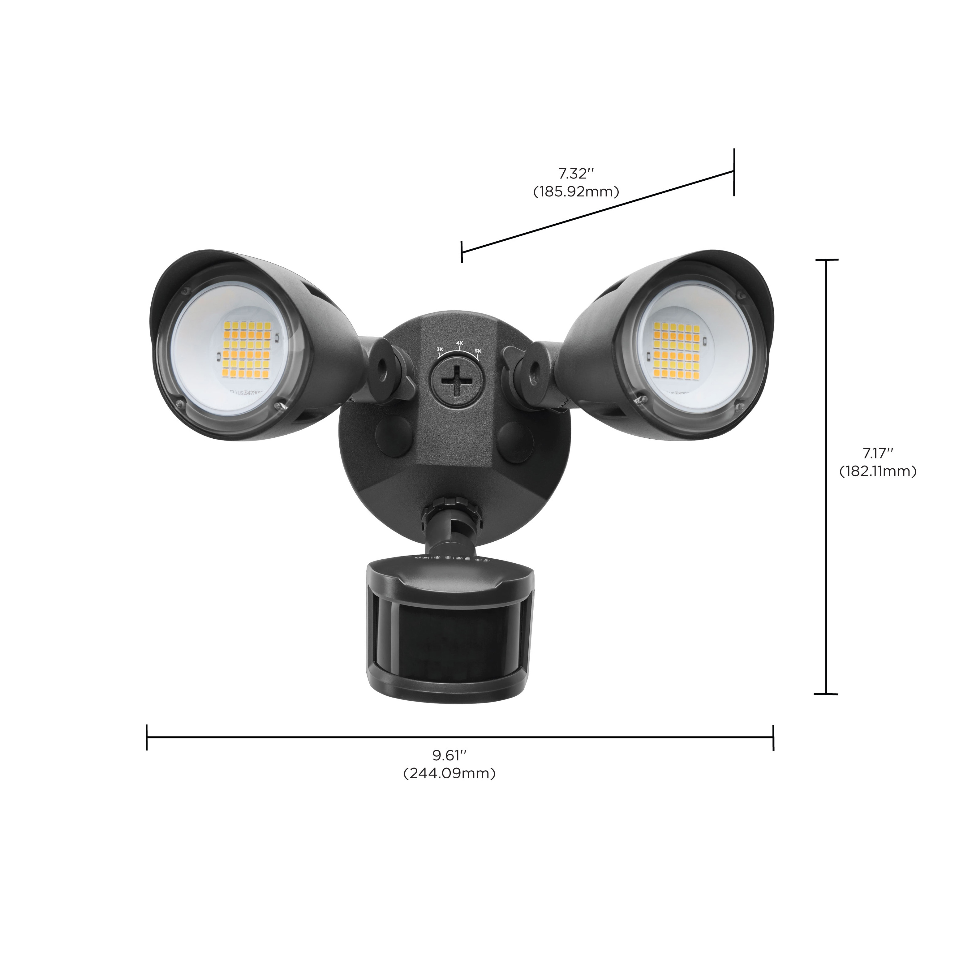 LED 2 BULLET HEAD SECURITY LGT - 65-1415