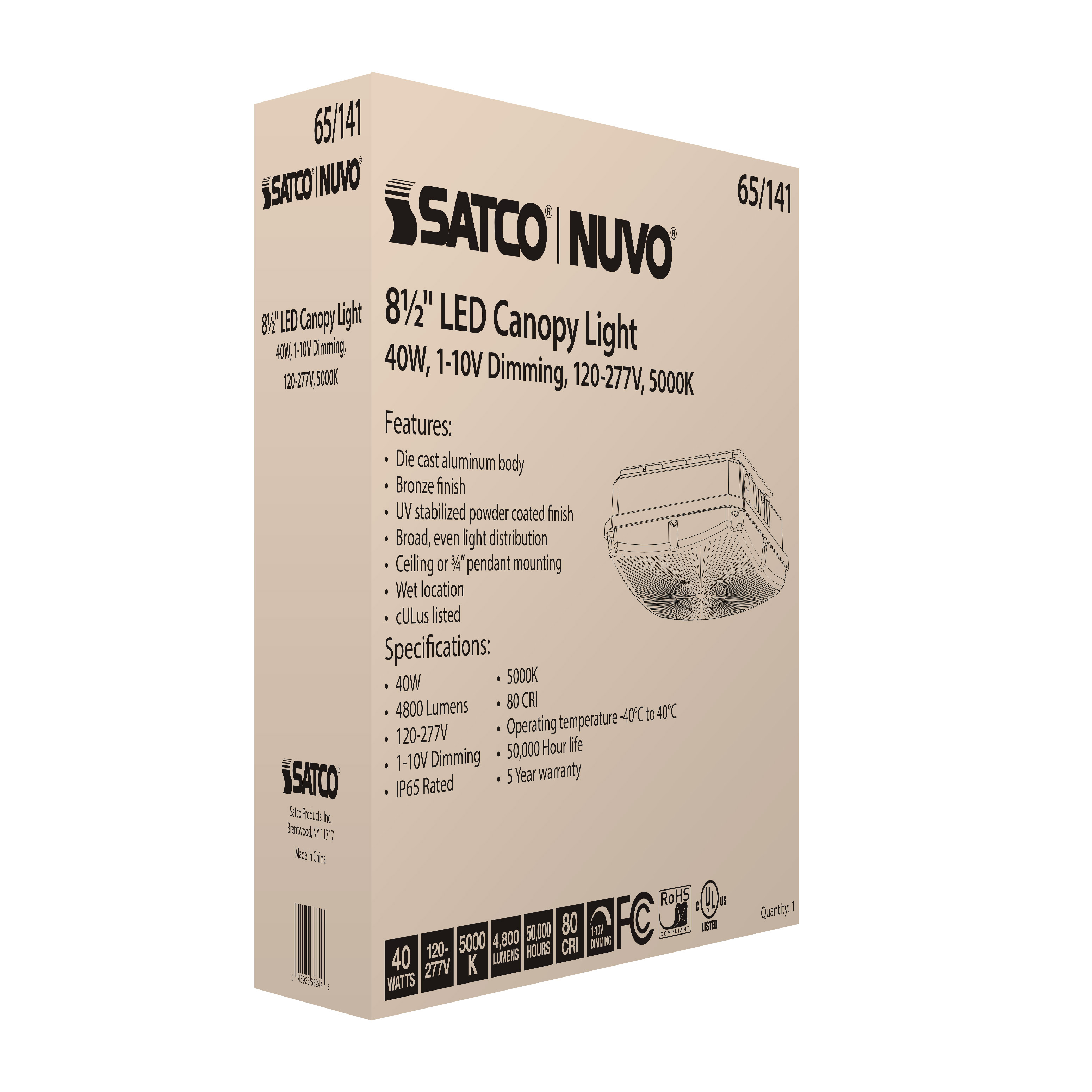 40W LED CANOPY FIXTURE 8.5" - 65-141