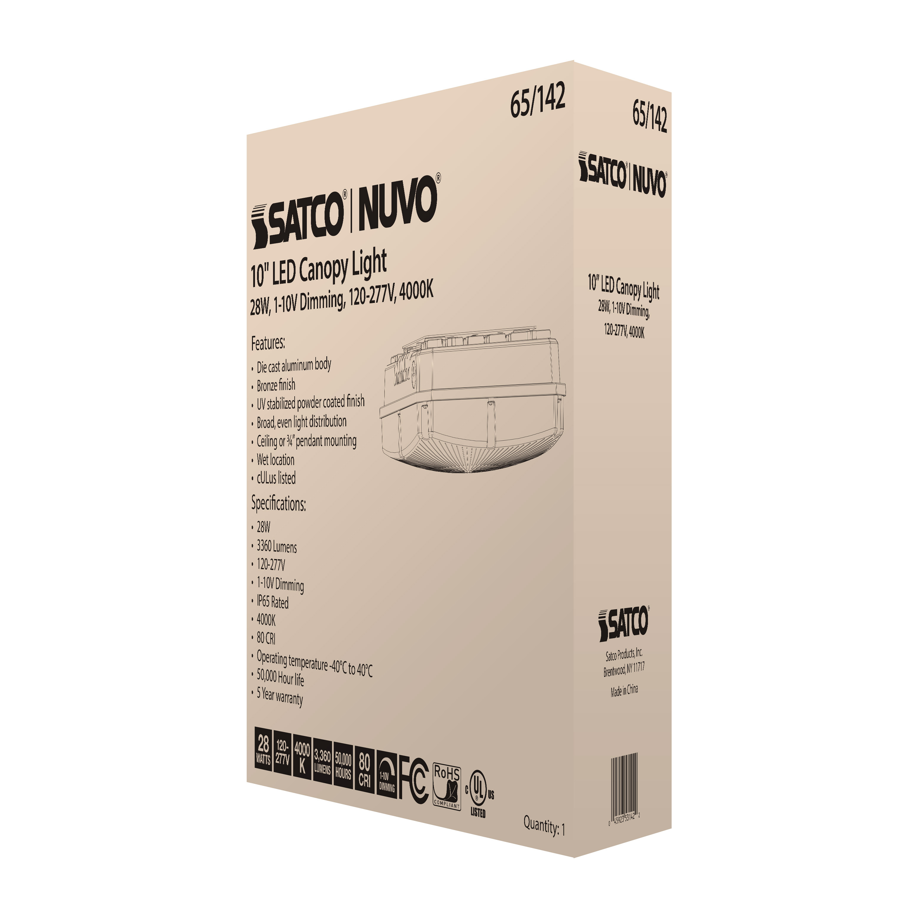 28W LED CANOPY FIXTURE 10" - 65-142