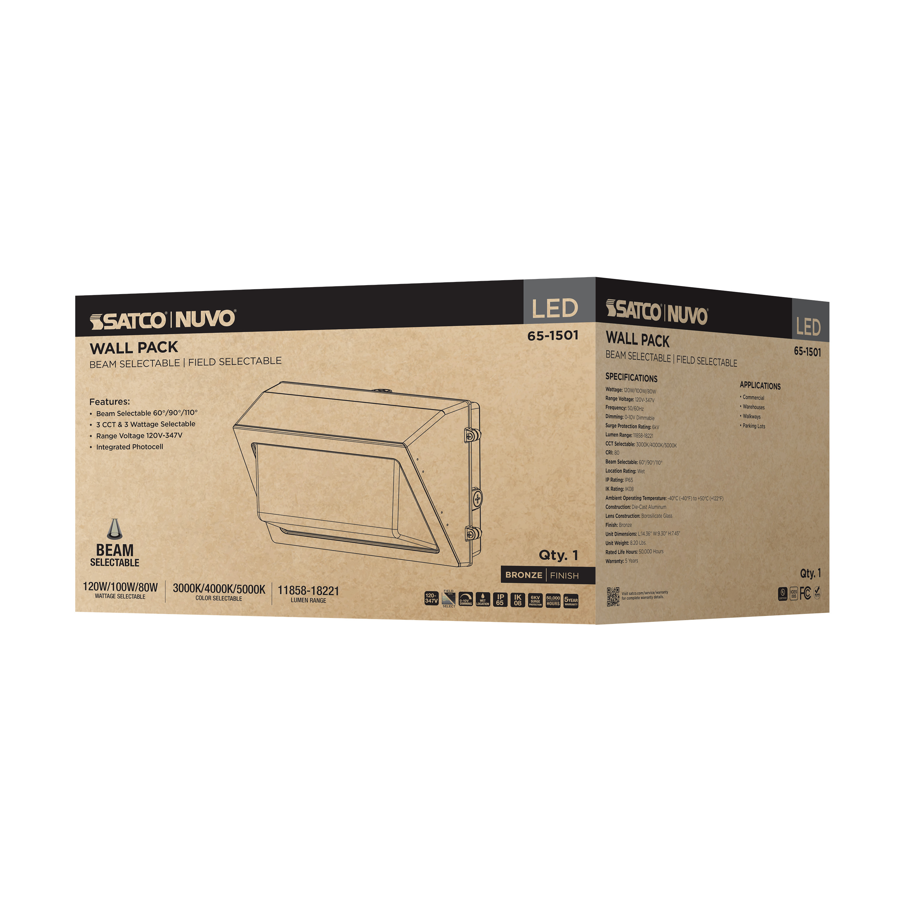 LED TRAD WALL PACK 120-347V - 65-1501