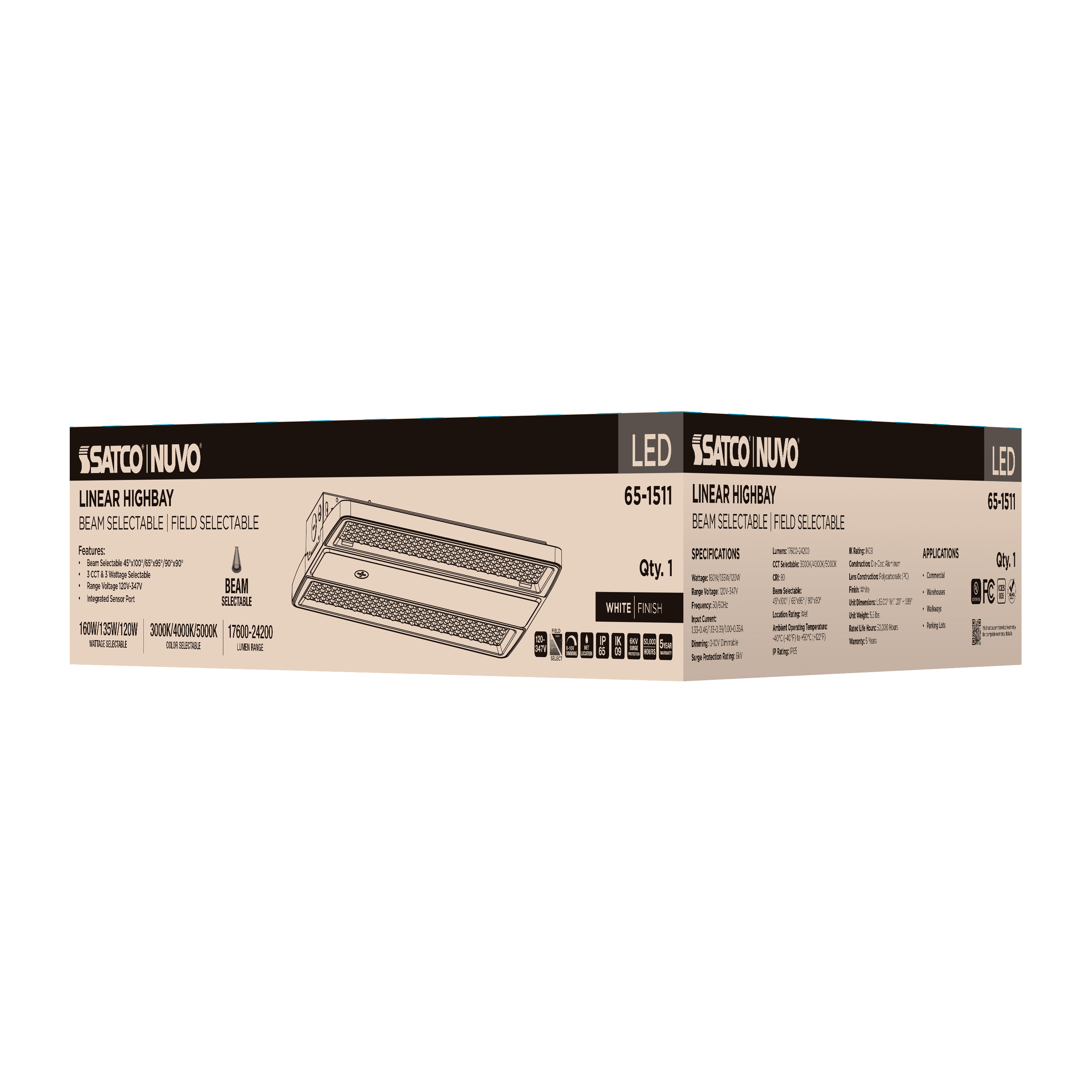LED SELECTABLE LINEAR HIGH BAY - 65-1511
