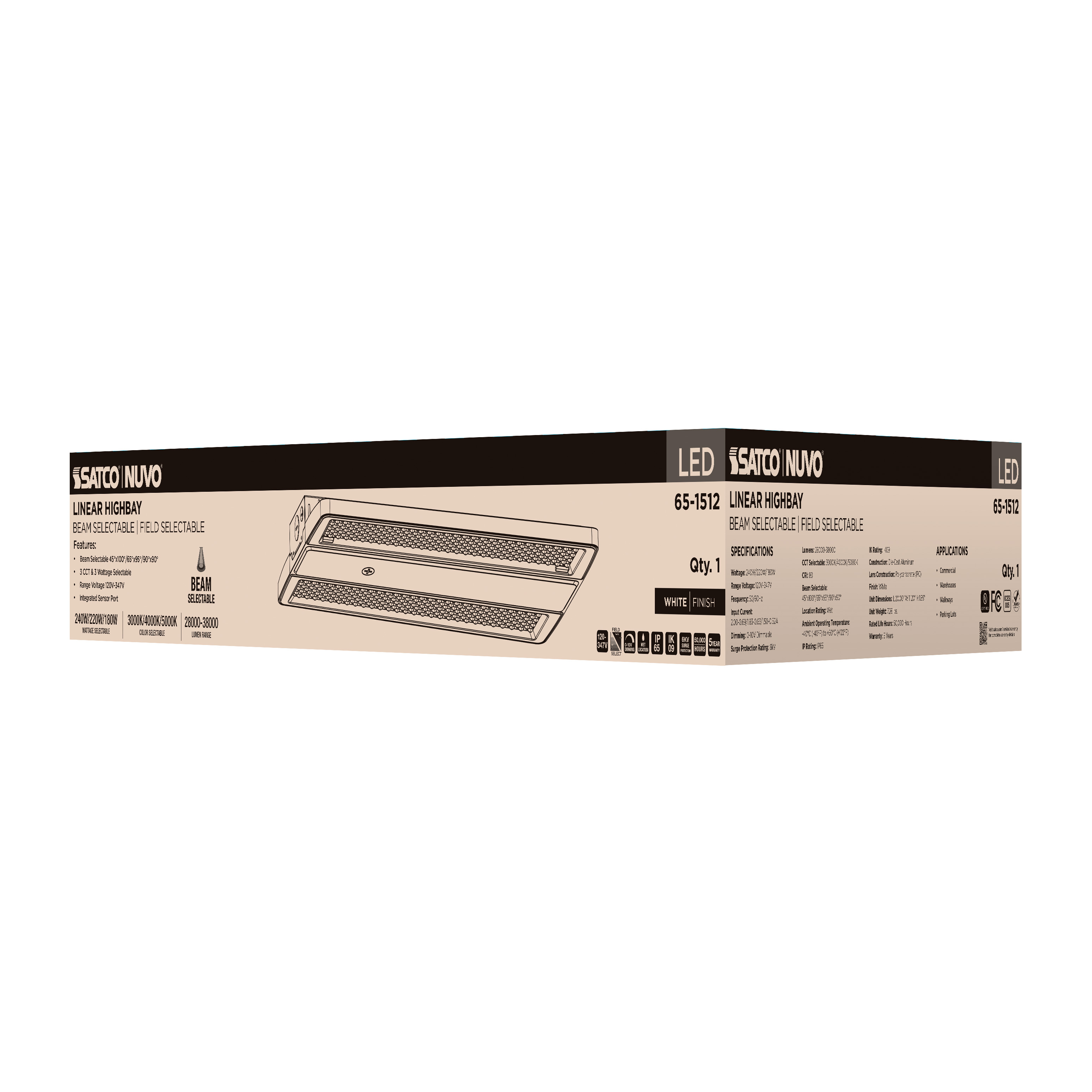 LED SELECTABLE LINEAR HIGH BAY - 65-1512