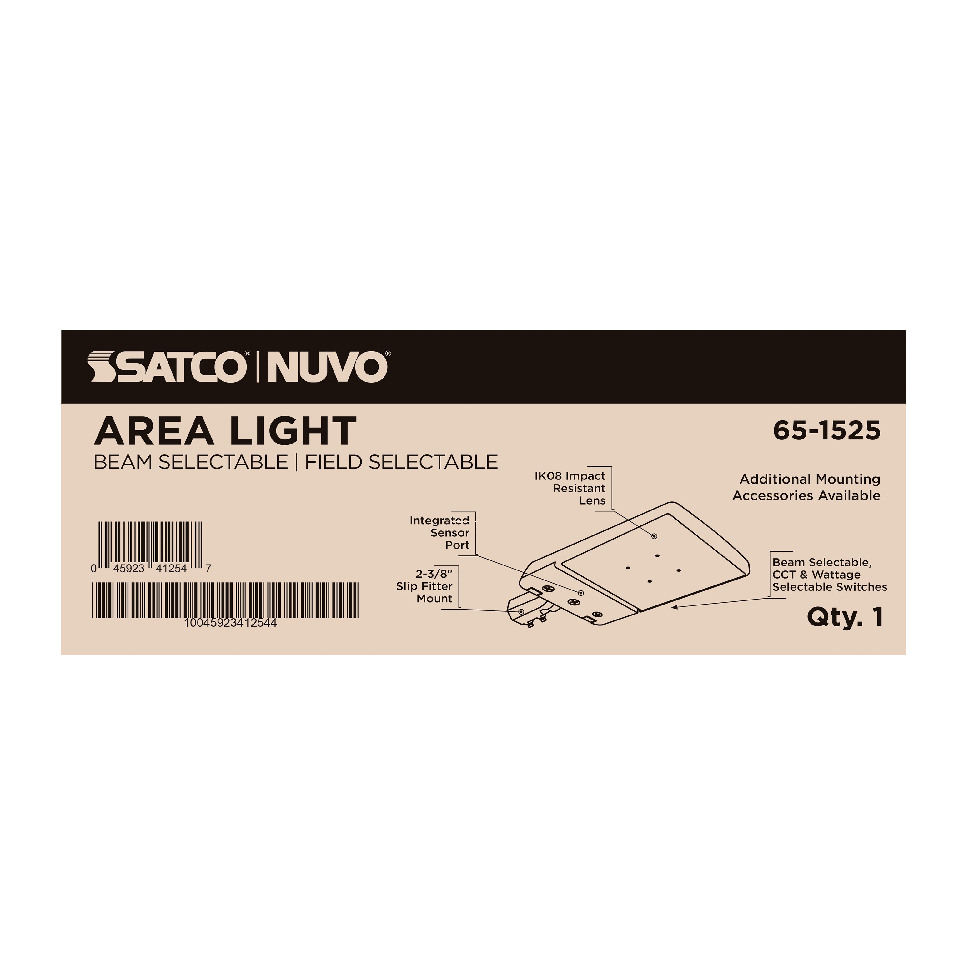 LED AREA LIGHT BRONZE 120-277V - 65-1525