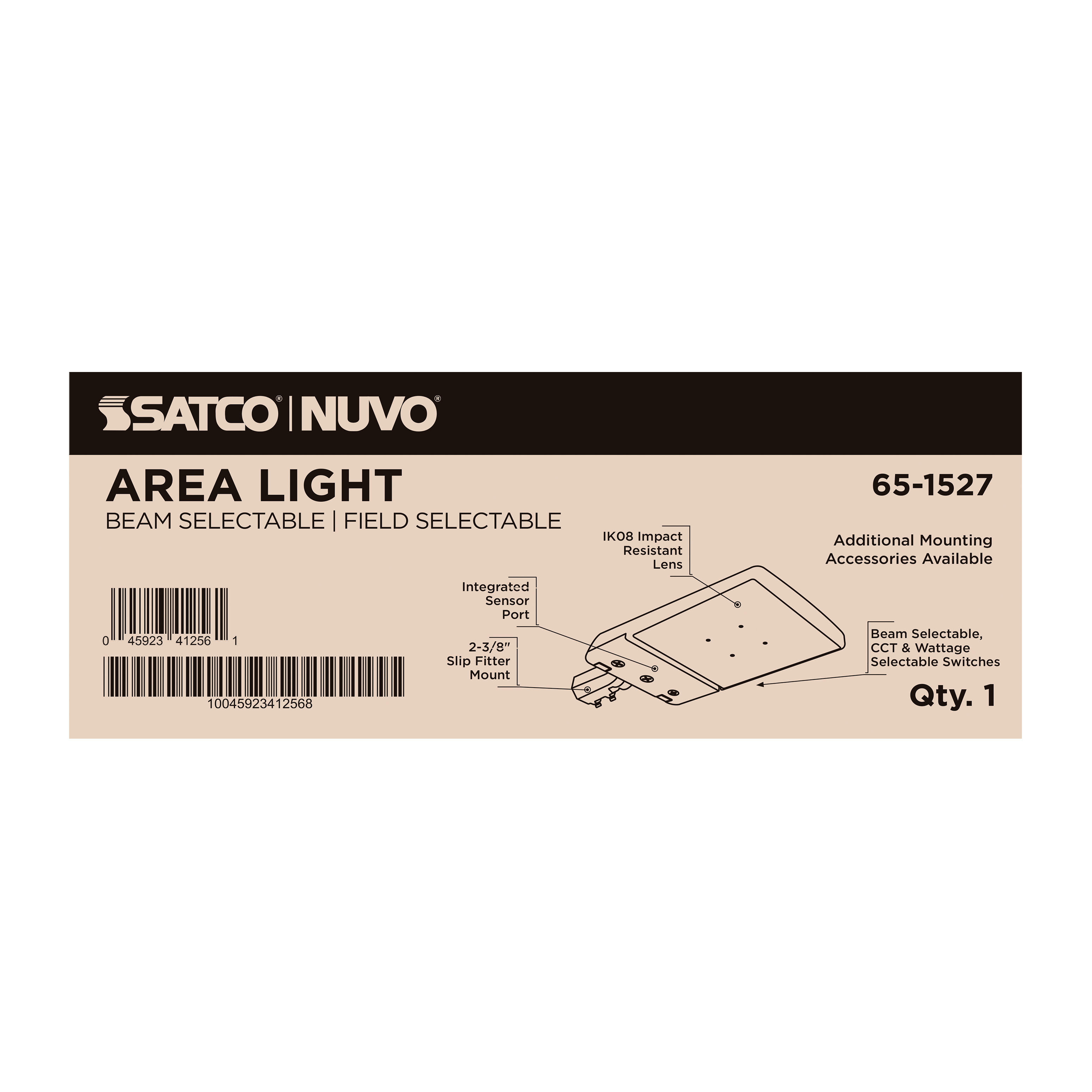 LED AREA LIGHT BRNZ 277V-480V - 65-1527