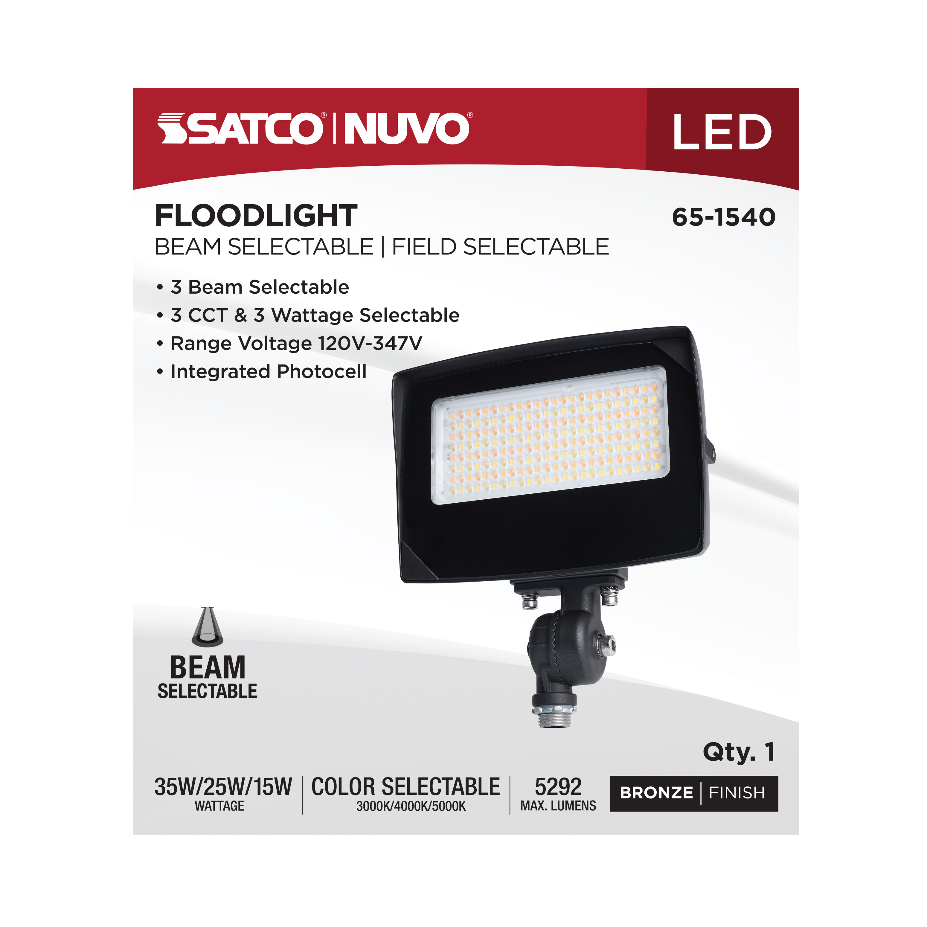 LED FLOOD LIGHT BRONZE FINISH - 65-1540