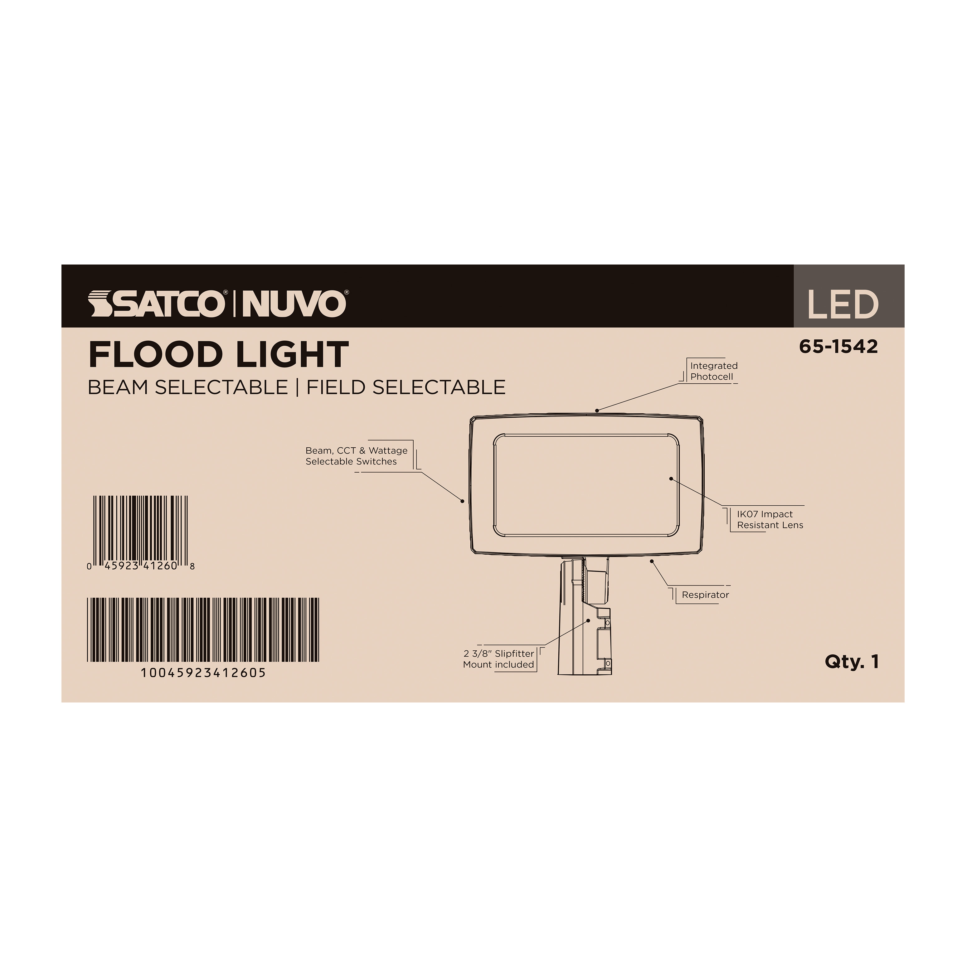 LED FLOOD LIGHT BRONZE FINISH - 65-1542