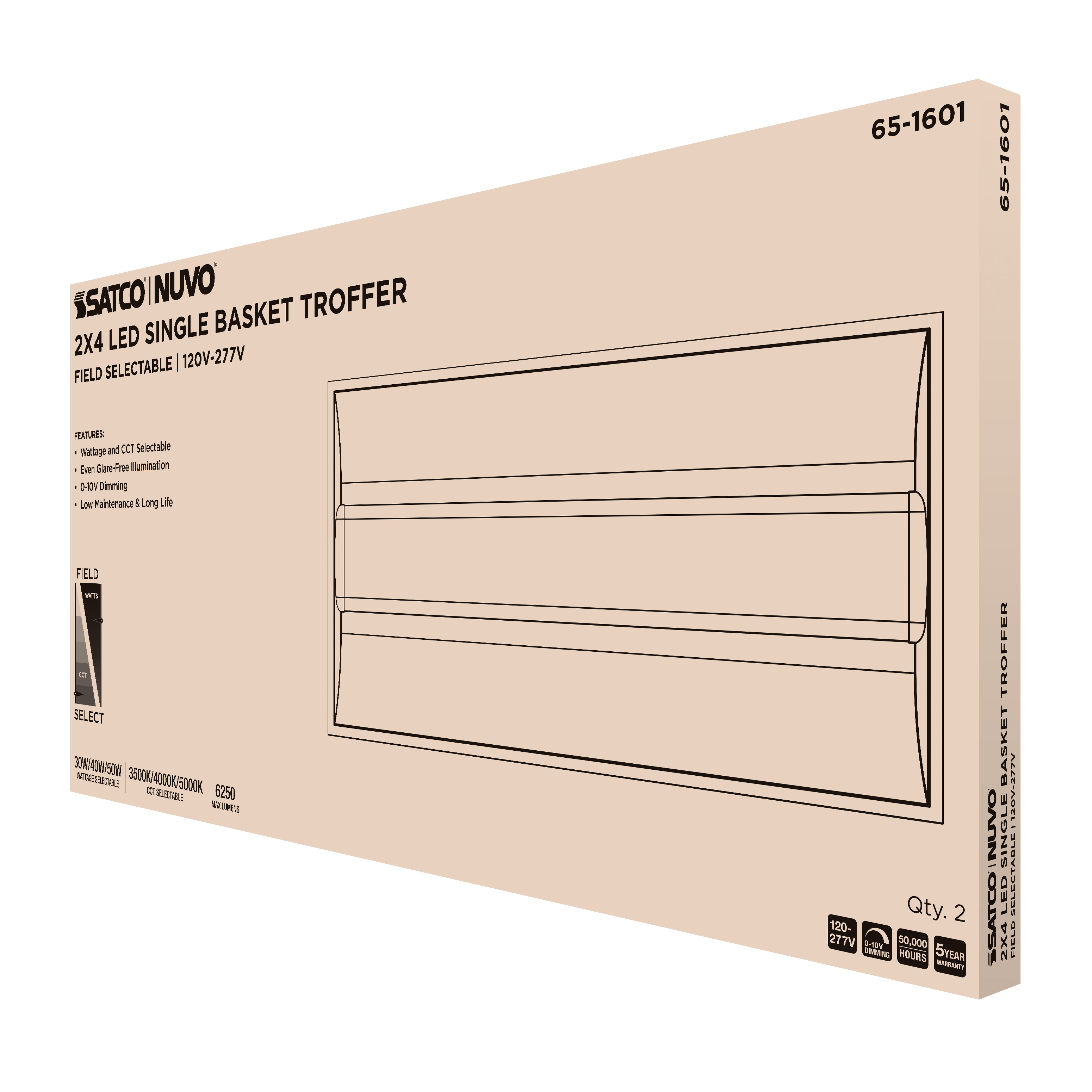 2X4 SINGLE BASKET TROFFER - 65-1601