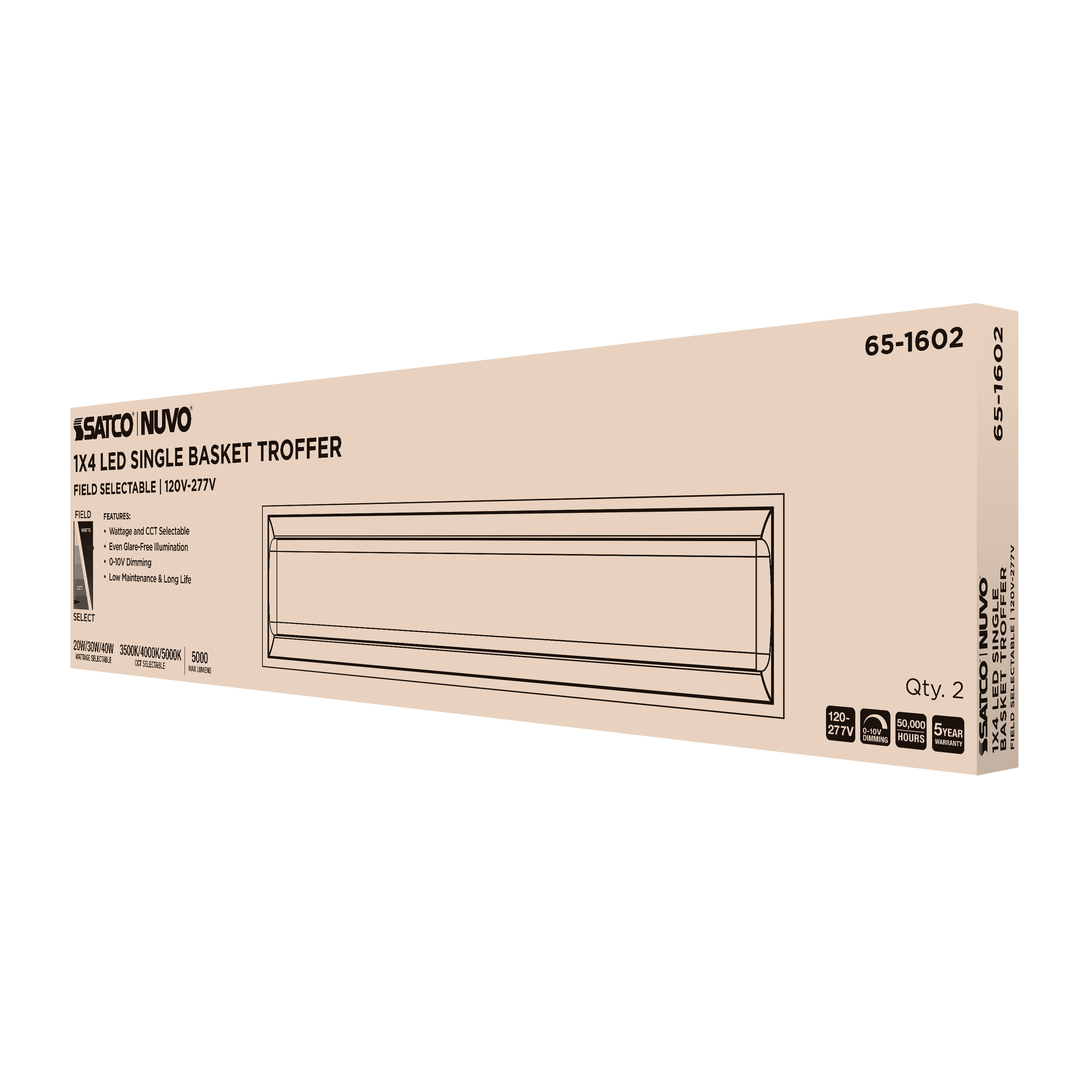1X4 SINGLE BASKET TROFFER - 65-1602