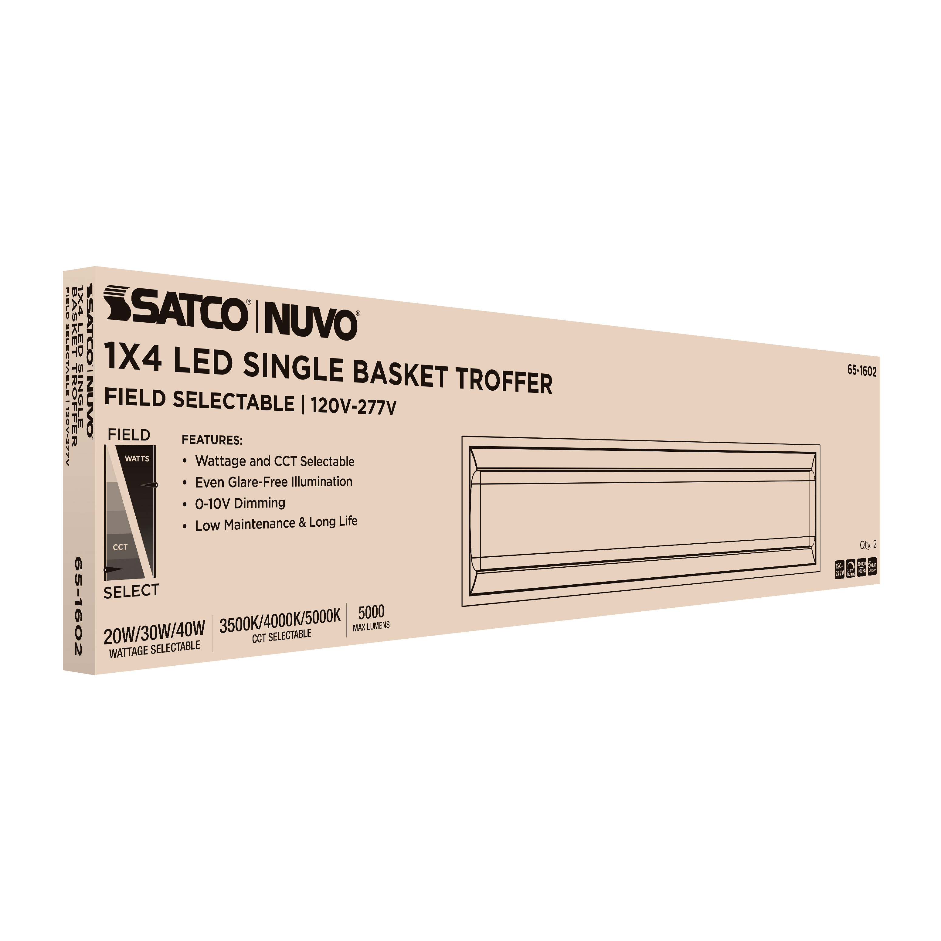 1X4 SINGLE BASKET TROFFER - 65-1602