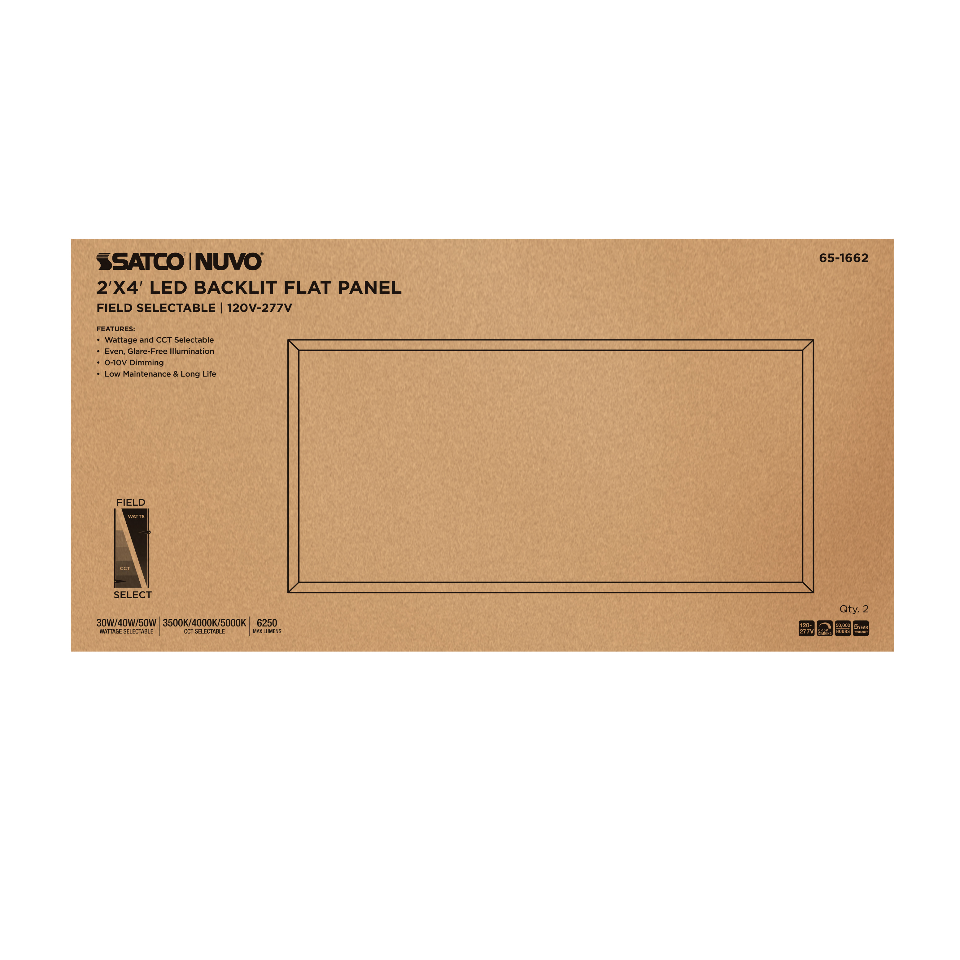 2X4 LED BACKLIT FLAT PANEL - 65-1662