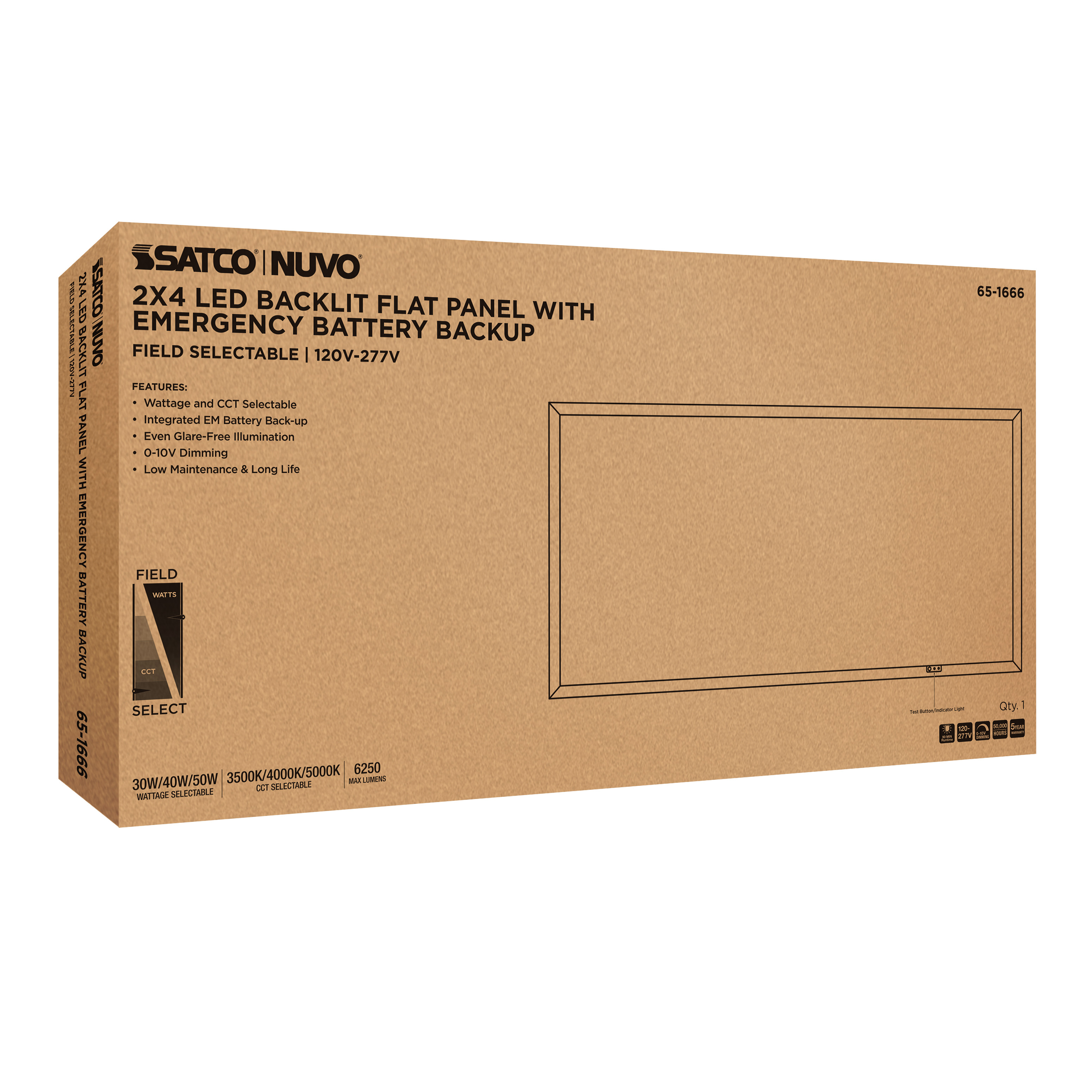 2X4 LED EM BACKLIT FLAT PANEL - 65-1666