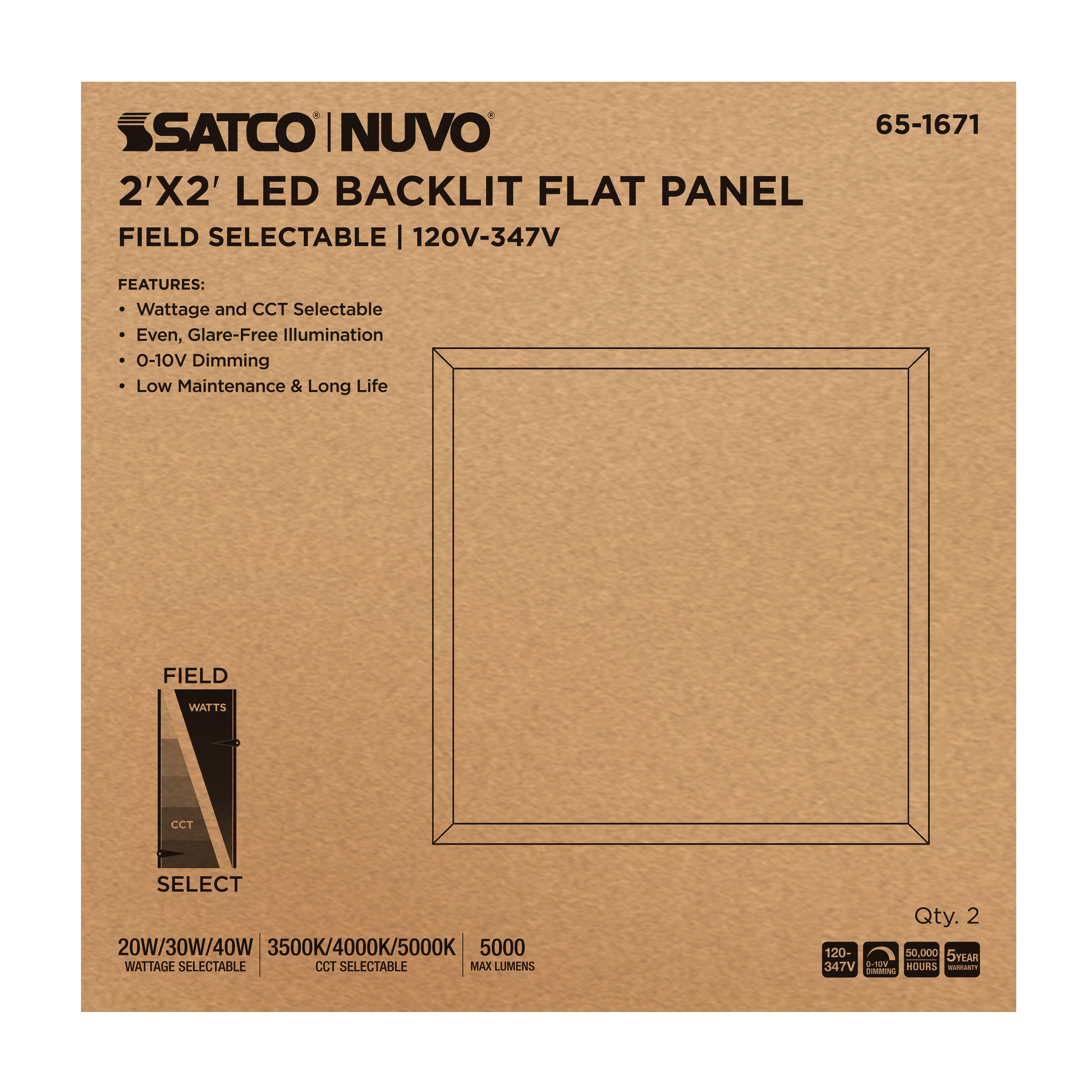 2X2 LED BACKLIT FLAT PANEL - 65-1671