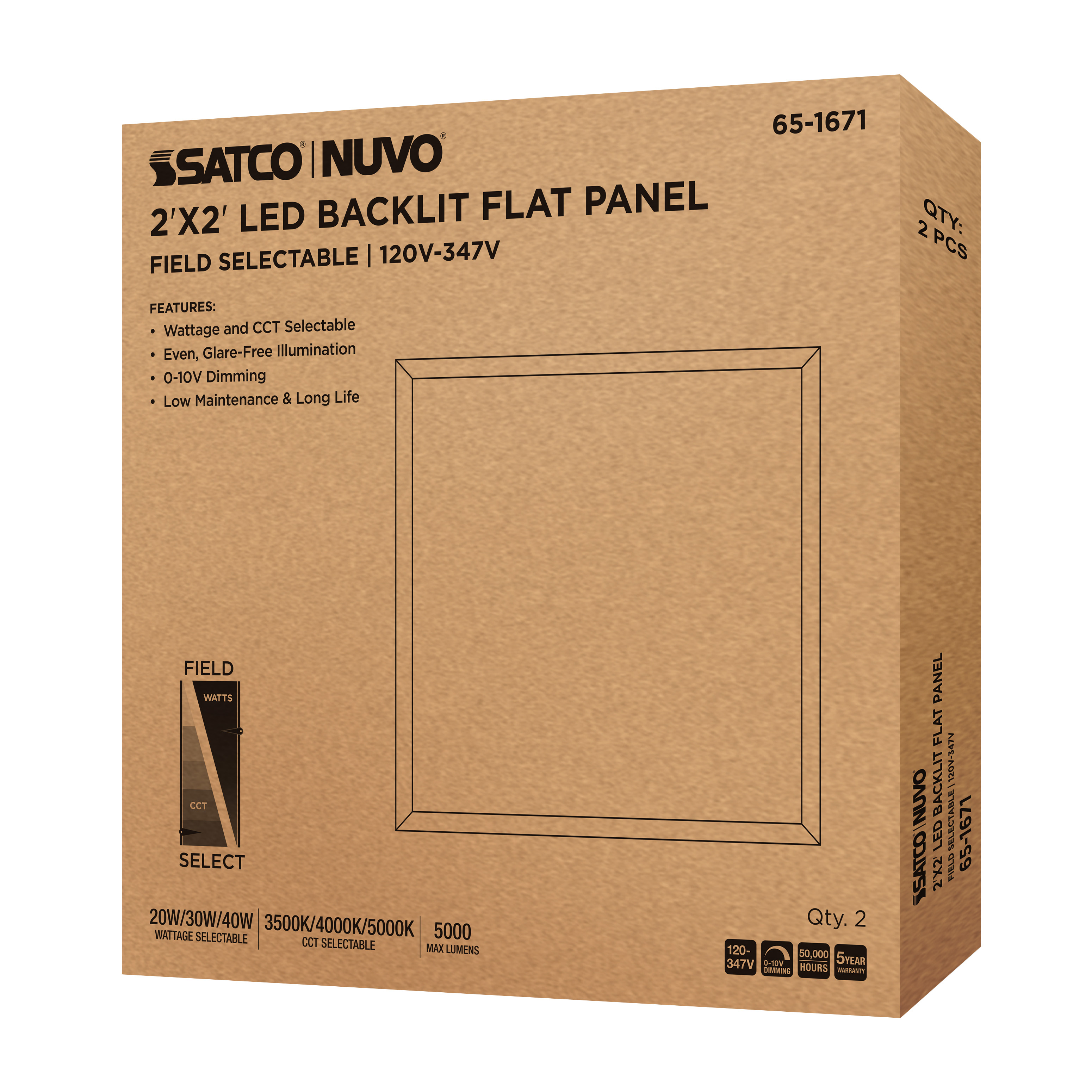 2X2 LED BACKLIT FLAT PANEL - 65-1671