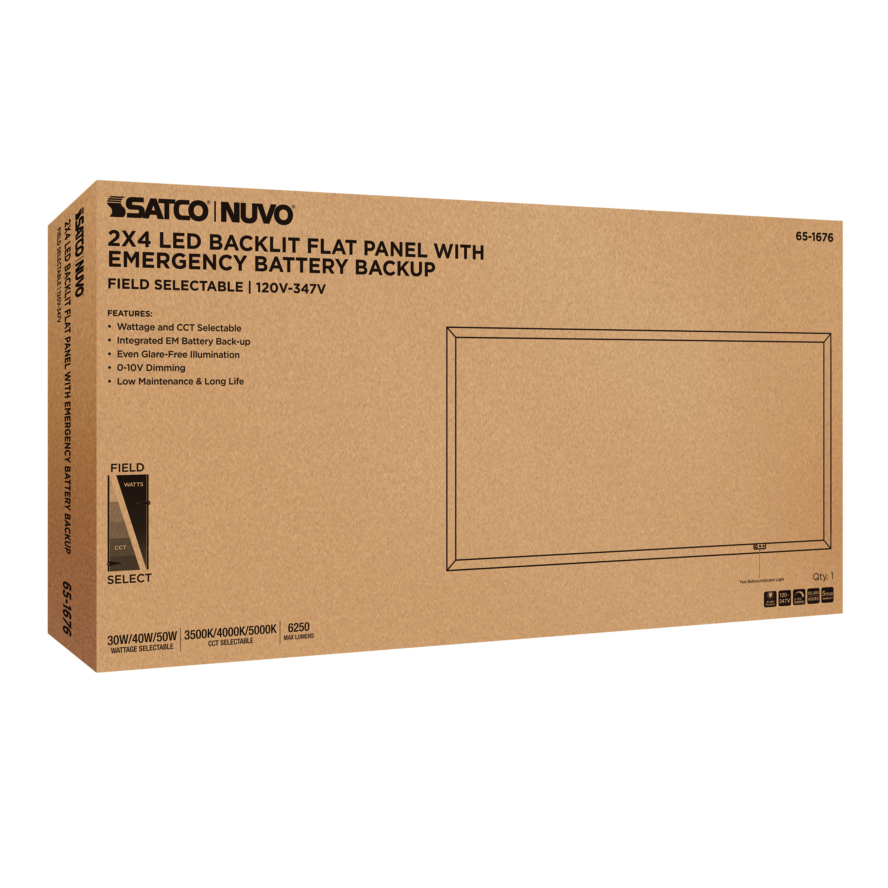 2X4 LED EM BACKLIT FLAT PANEL - 65-1676