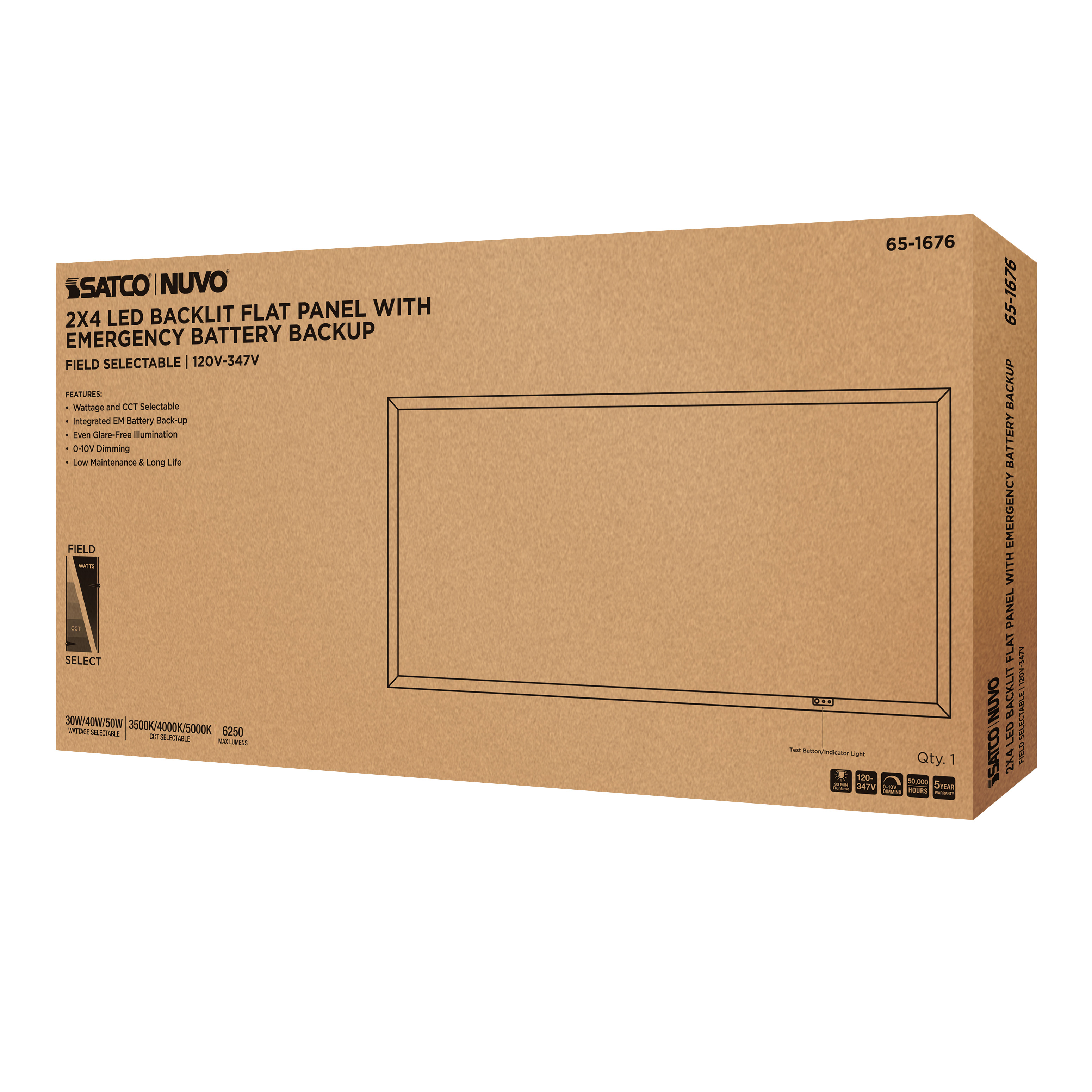 2X4 LED EM BACKLIT FLAT PANEL - 65-1676