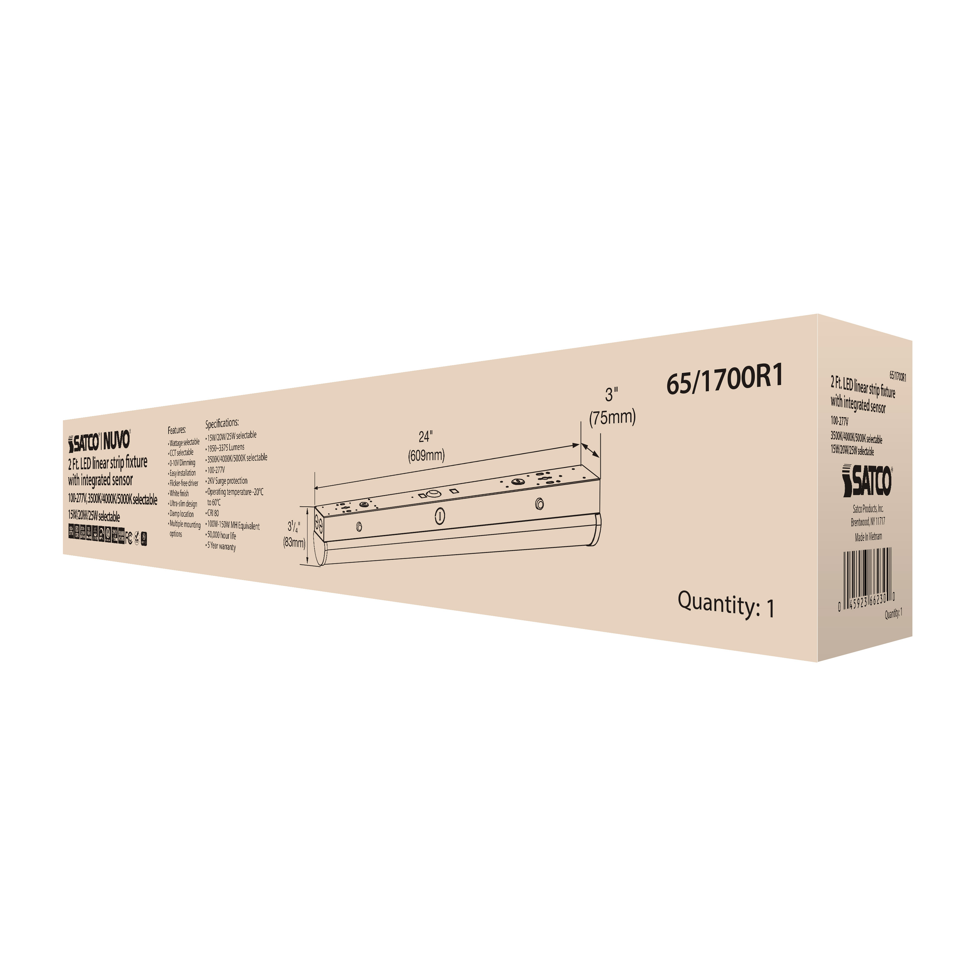 2' LINEAR STRIP W/SENSOR - 65-1700R1