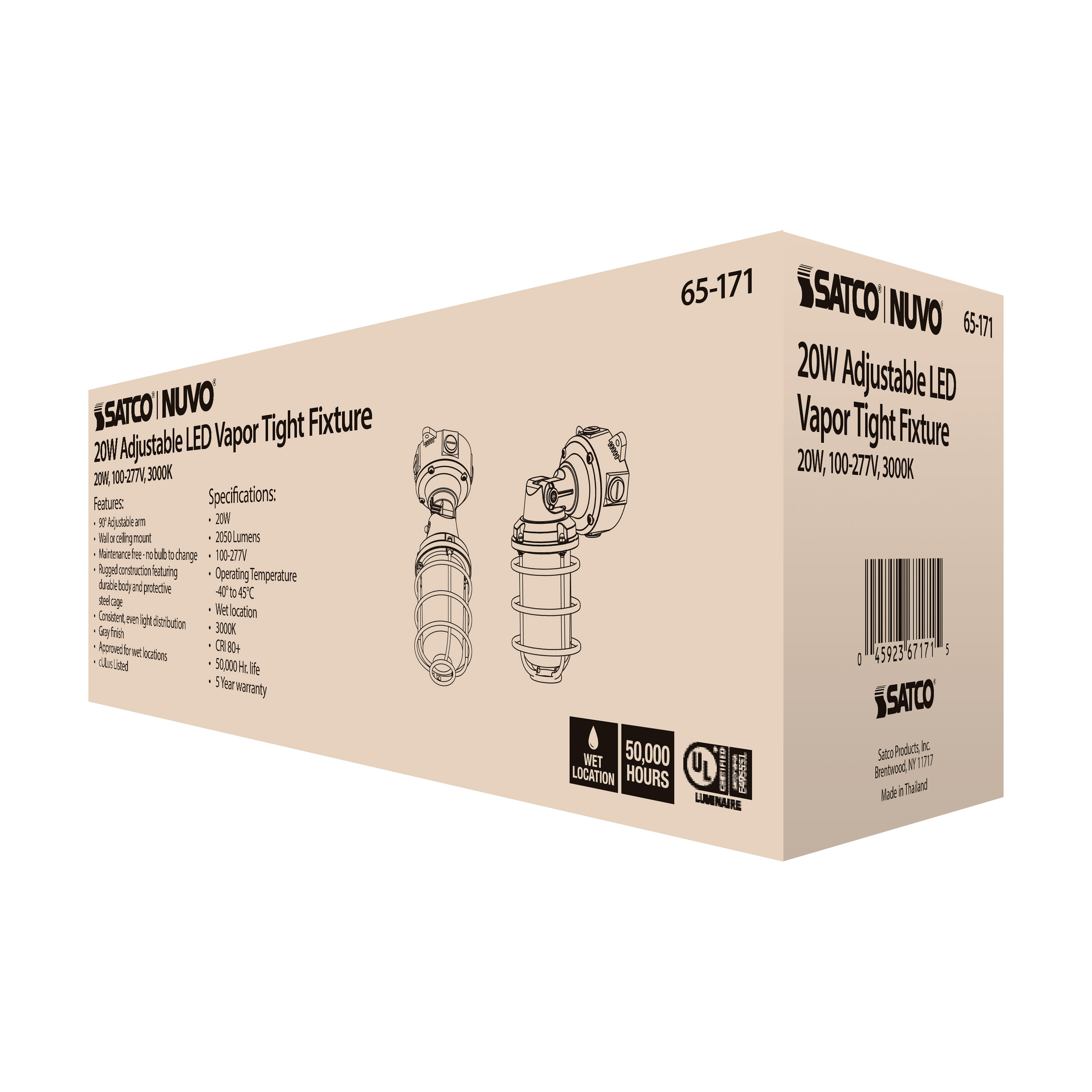 LED ADJUSTABLE VAPOR TIGHT - 65-171