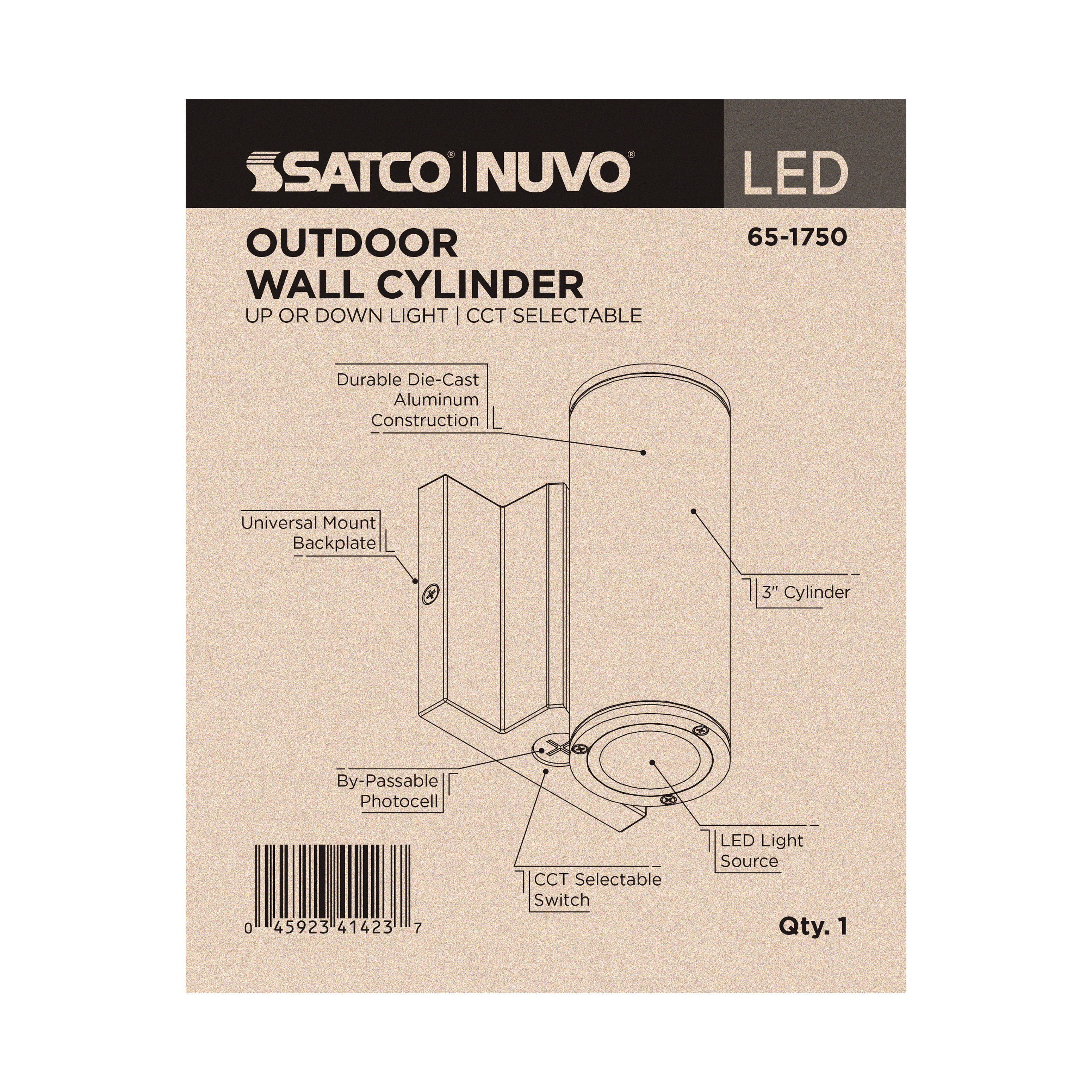 1 LT LED SM UP OR DOWN SCONCE - 65-1750