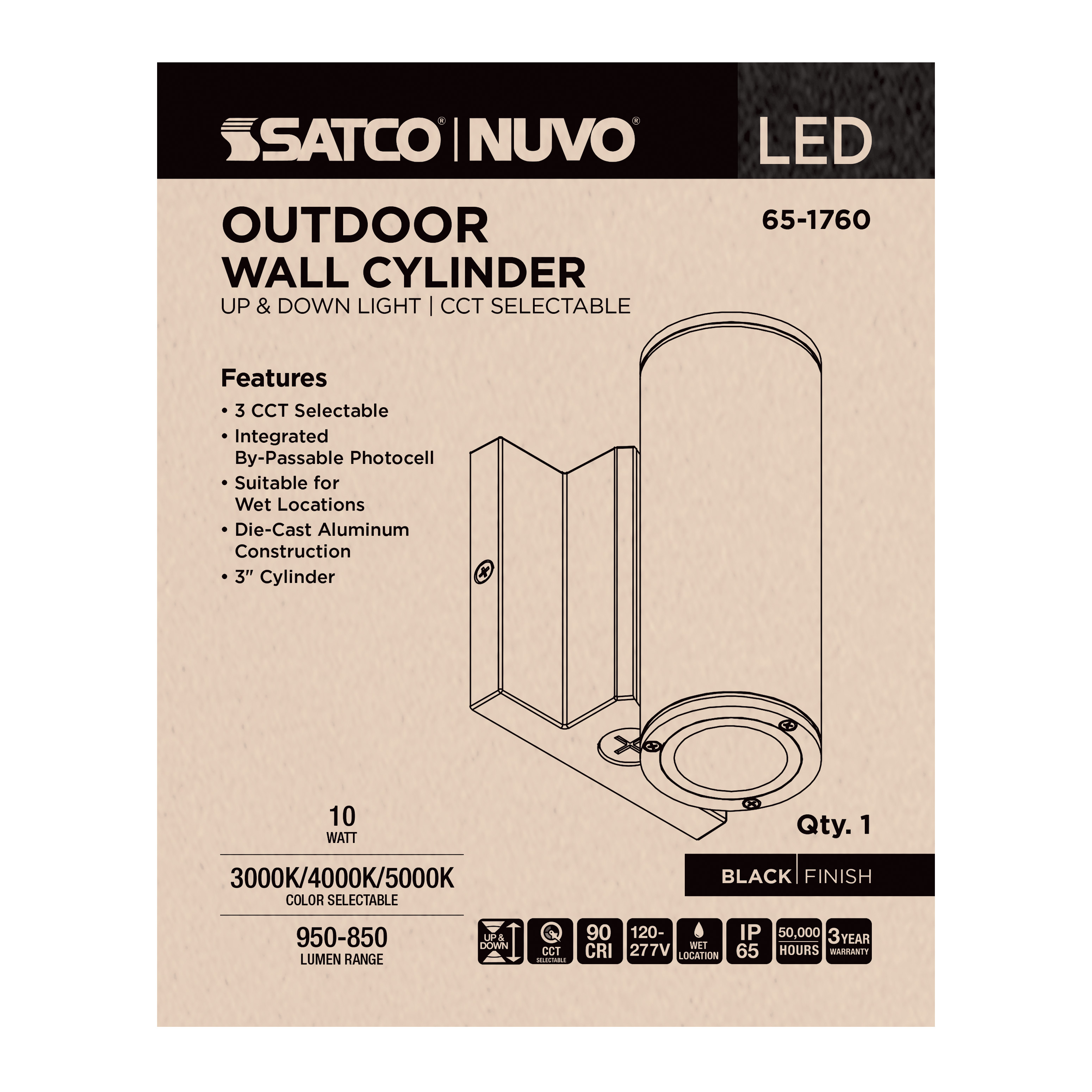 2 LT LED SM UP & DOWN SCONCE - 65-1760