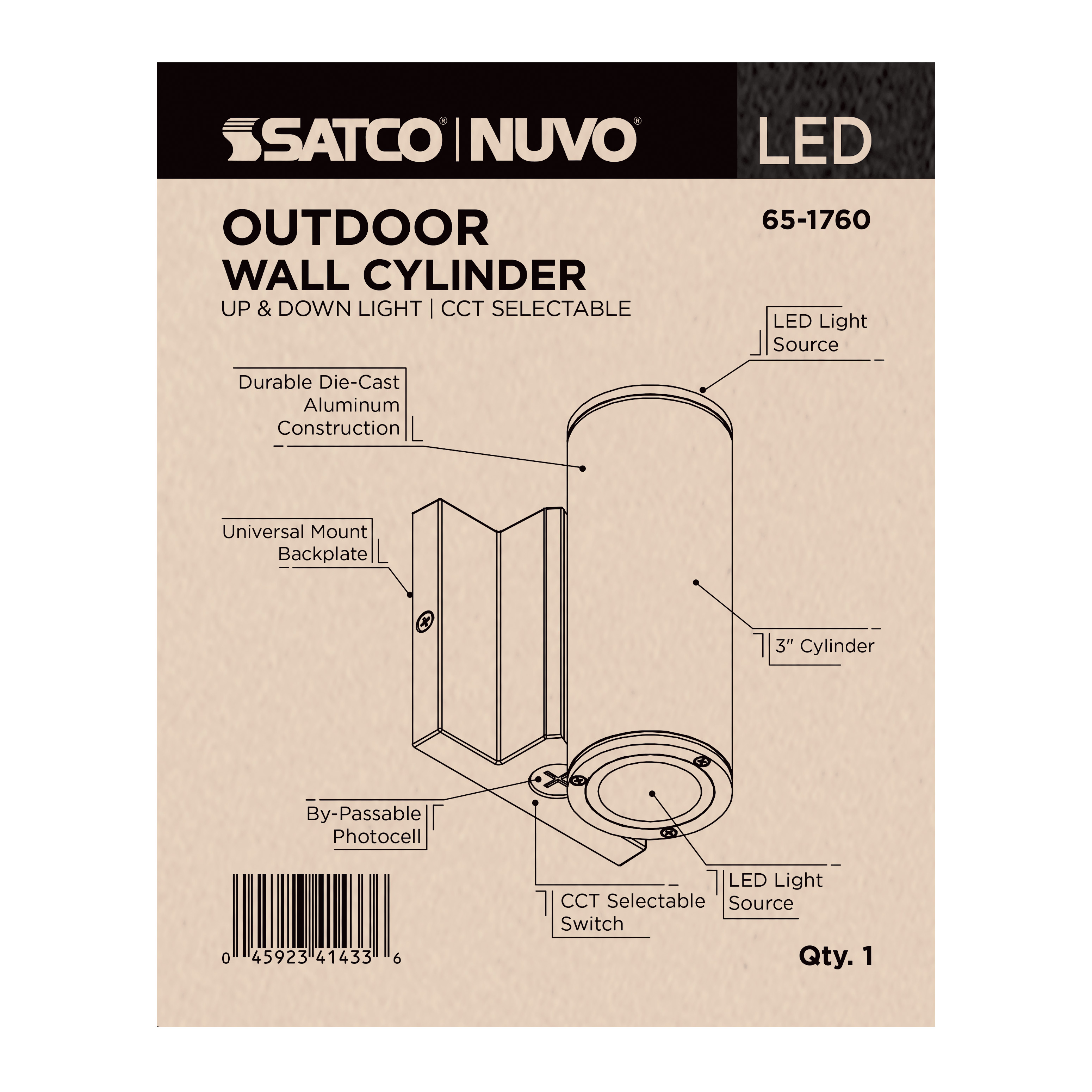 2 LT LED SM UP & DOWN SCONCE - 65-1760