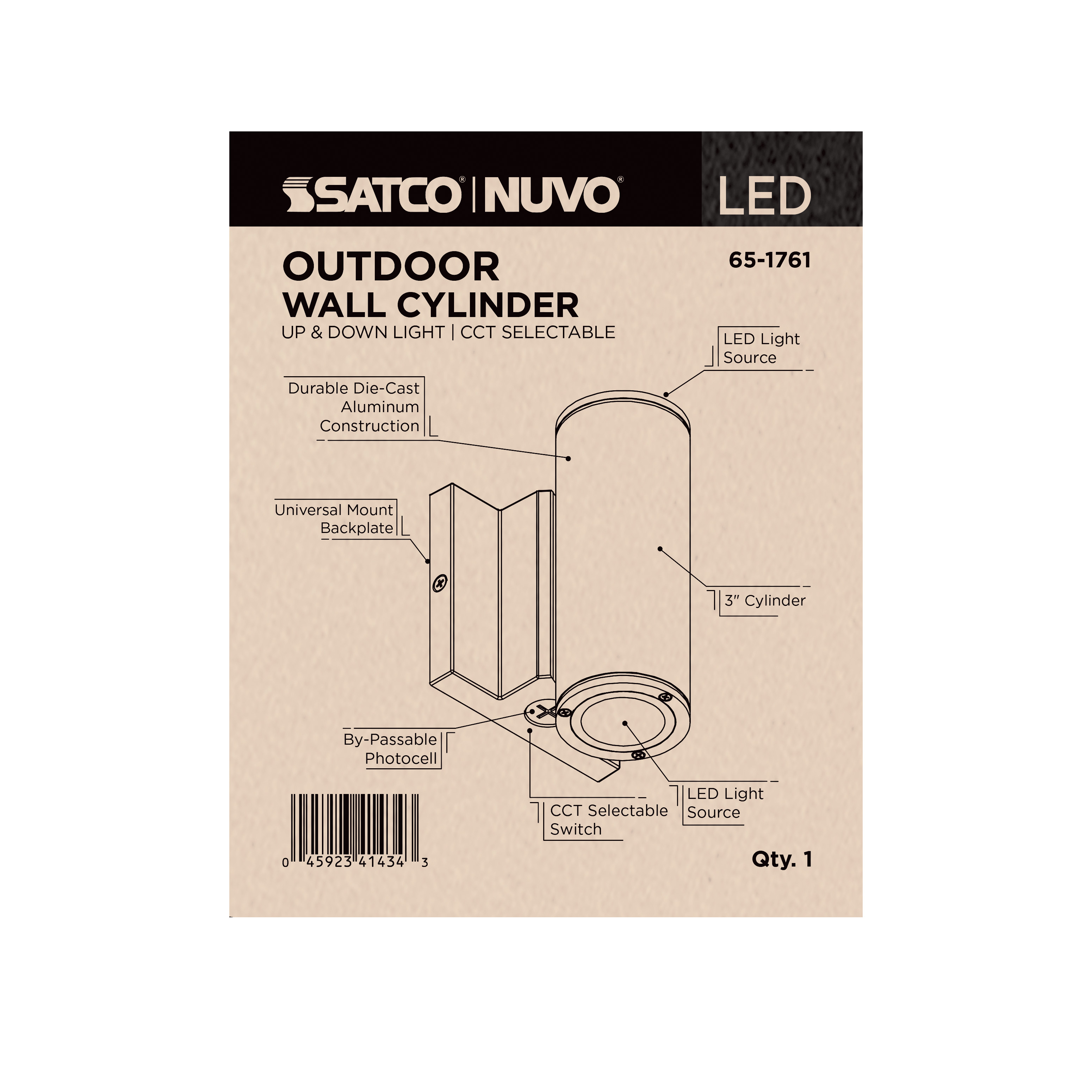 2 LT LED SM UP & DOWN SCONCE - 65-1761