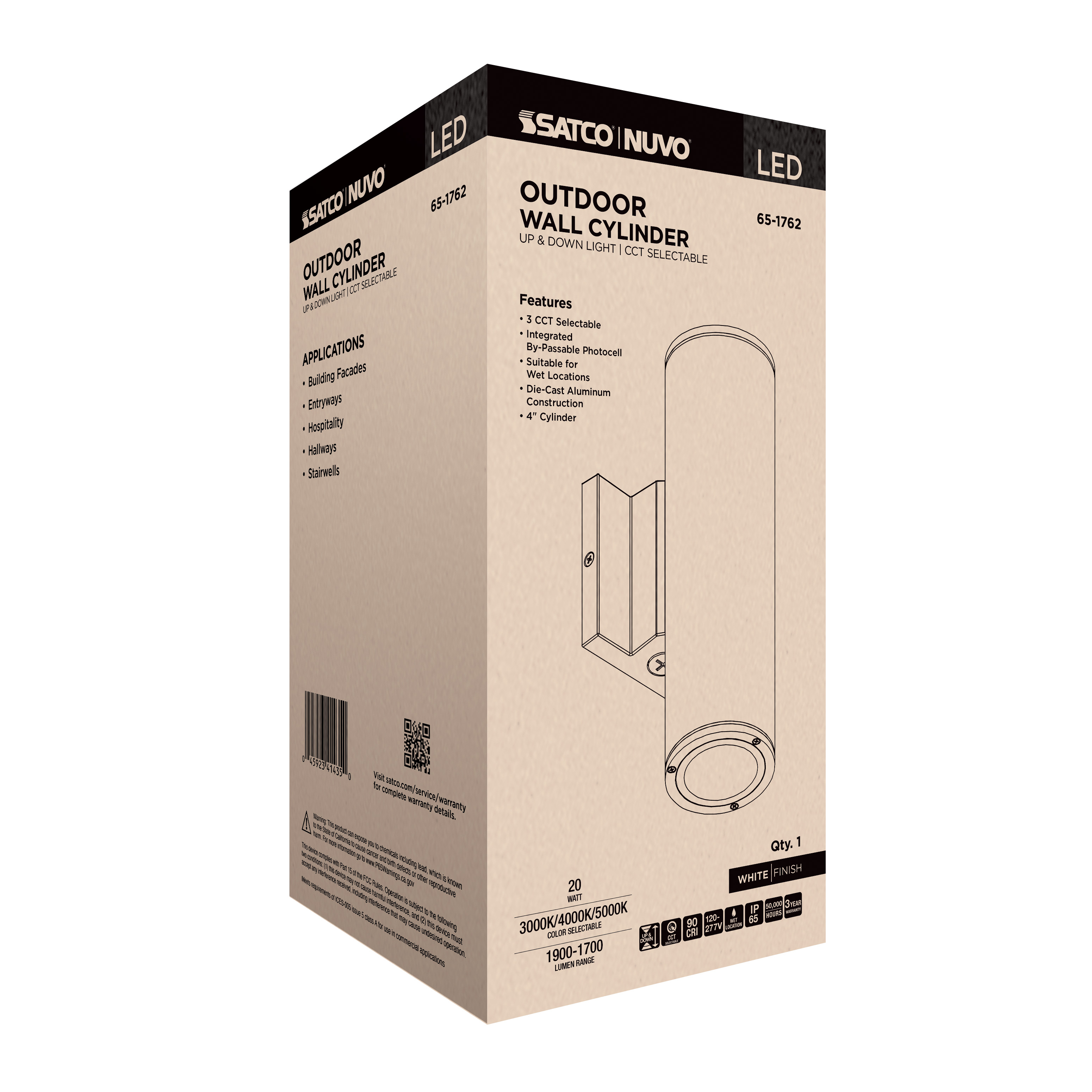 2 LT LED MD UP & DOWN SCONCE - 65-1762