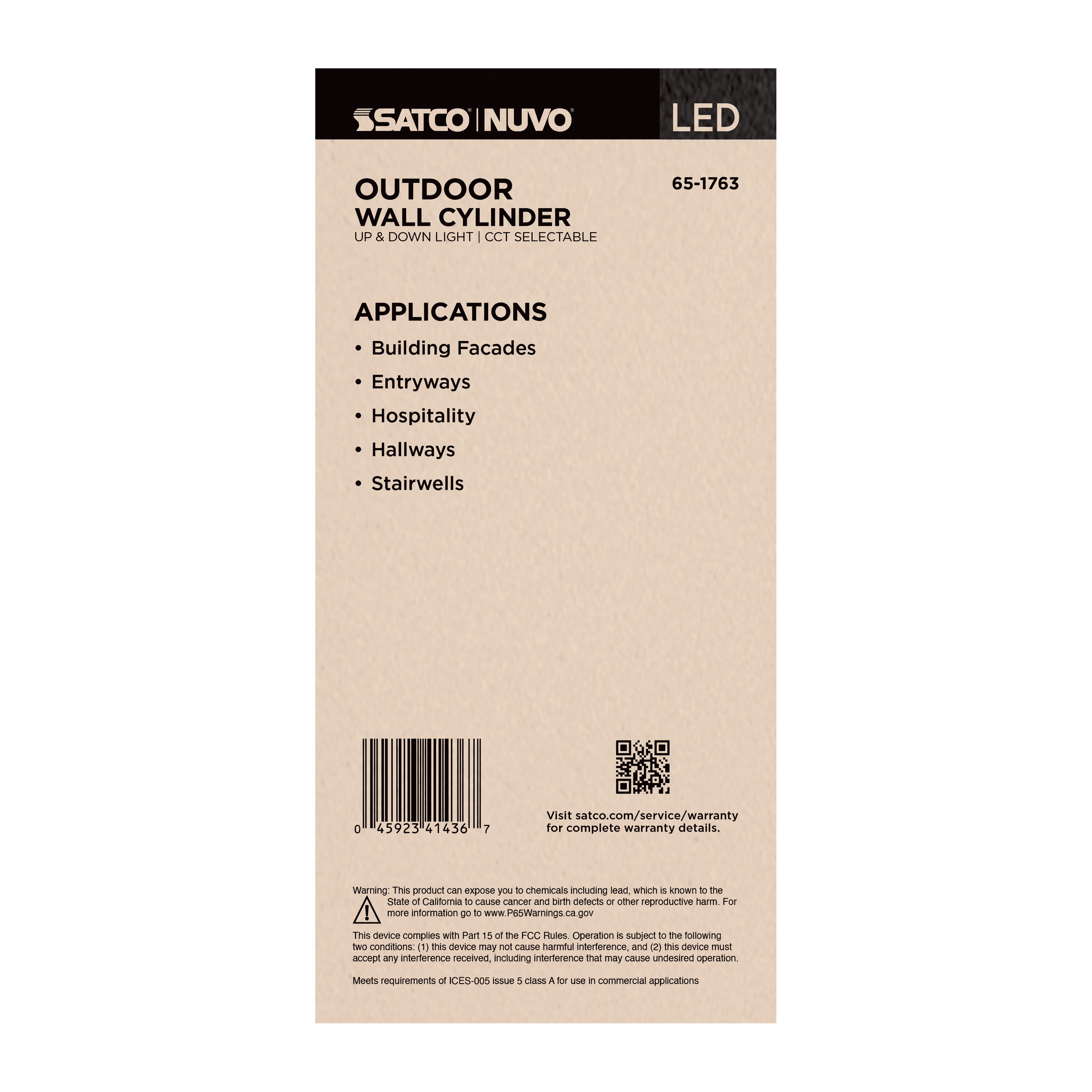 2 LT LED MD UP & DOWN SCONCE - 65-1763