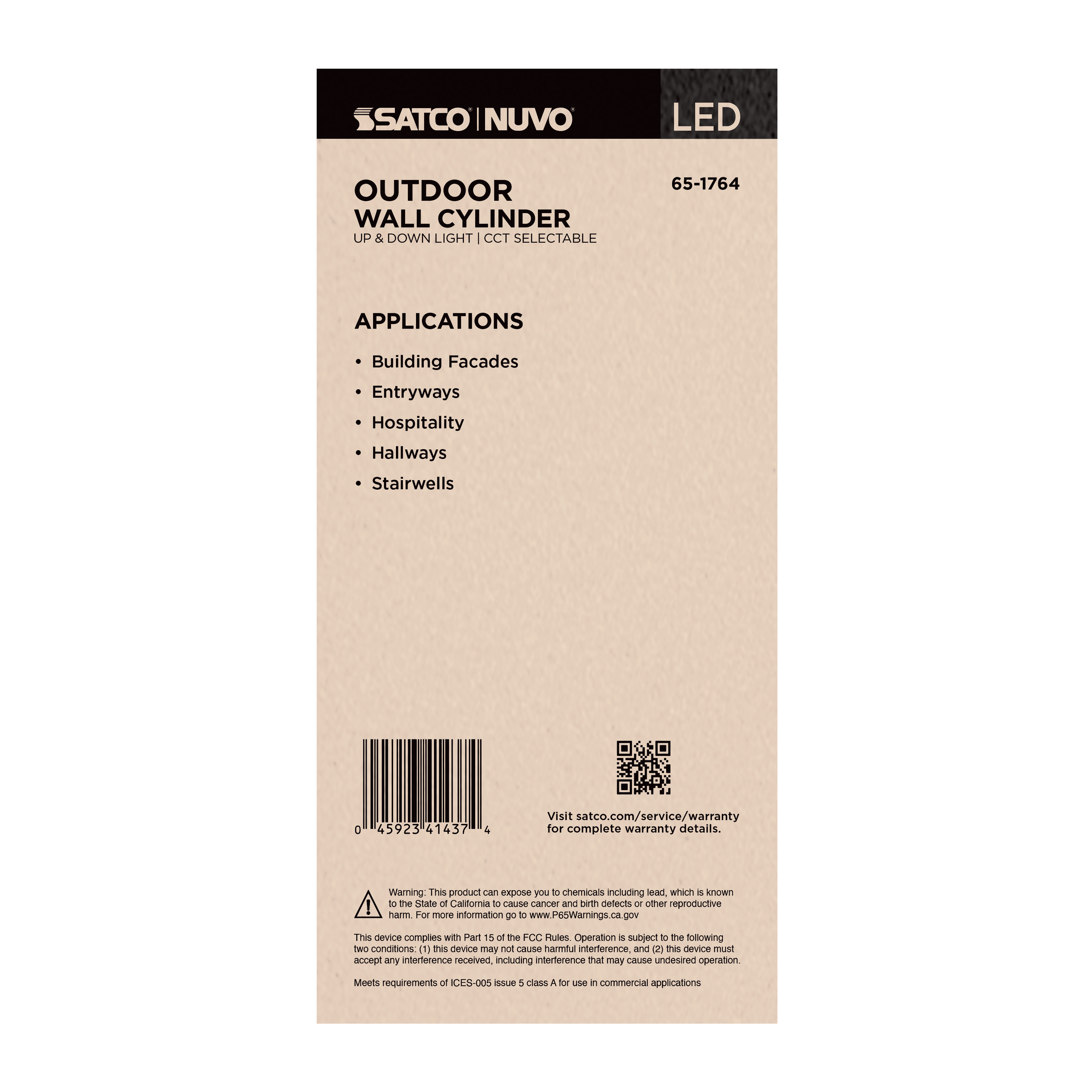 2 LT LED MD UP & DOWN SCONCE - 65-1764