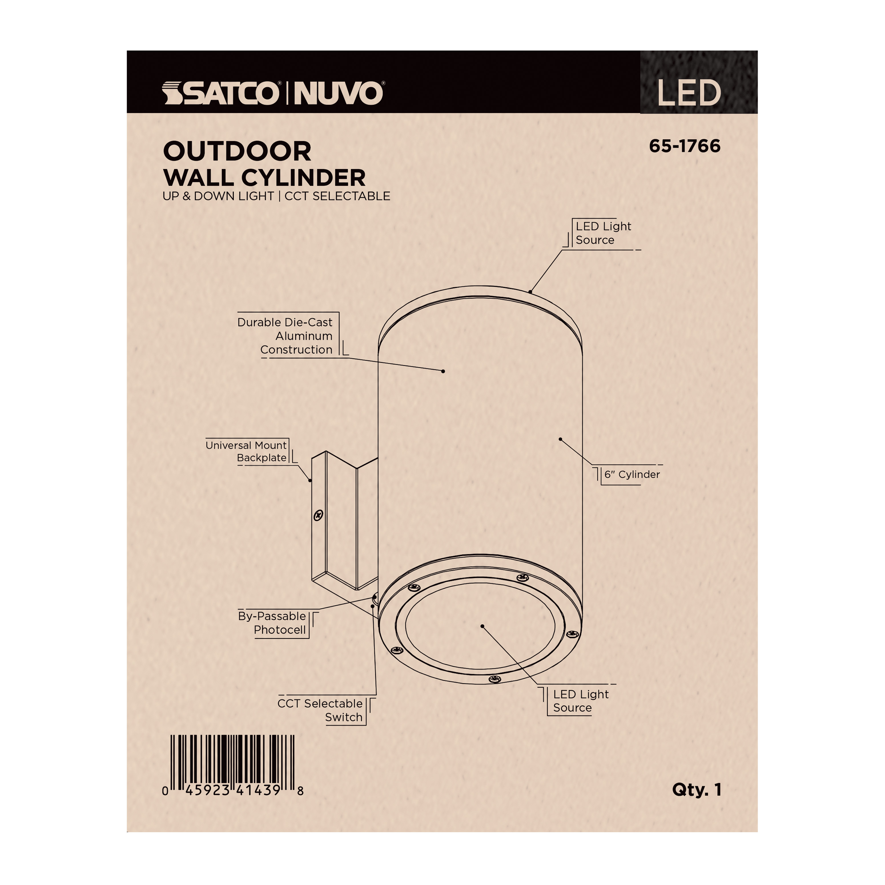 2 LT LED LG UP & DOWN SCONCE - 65-1766