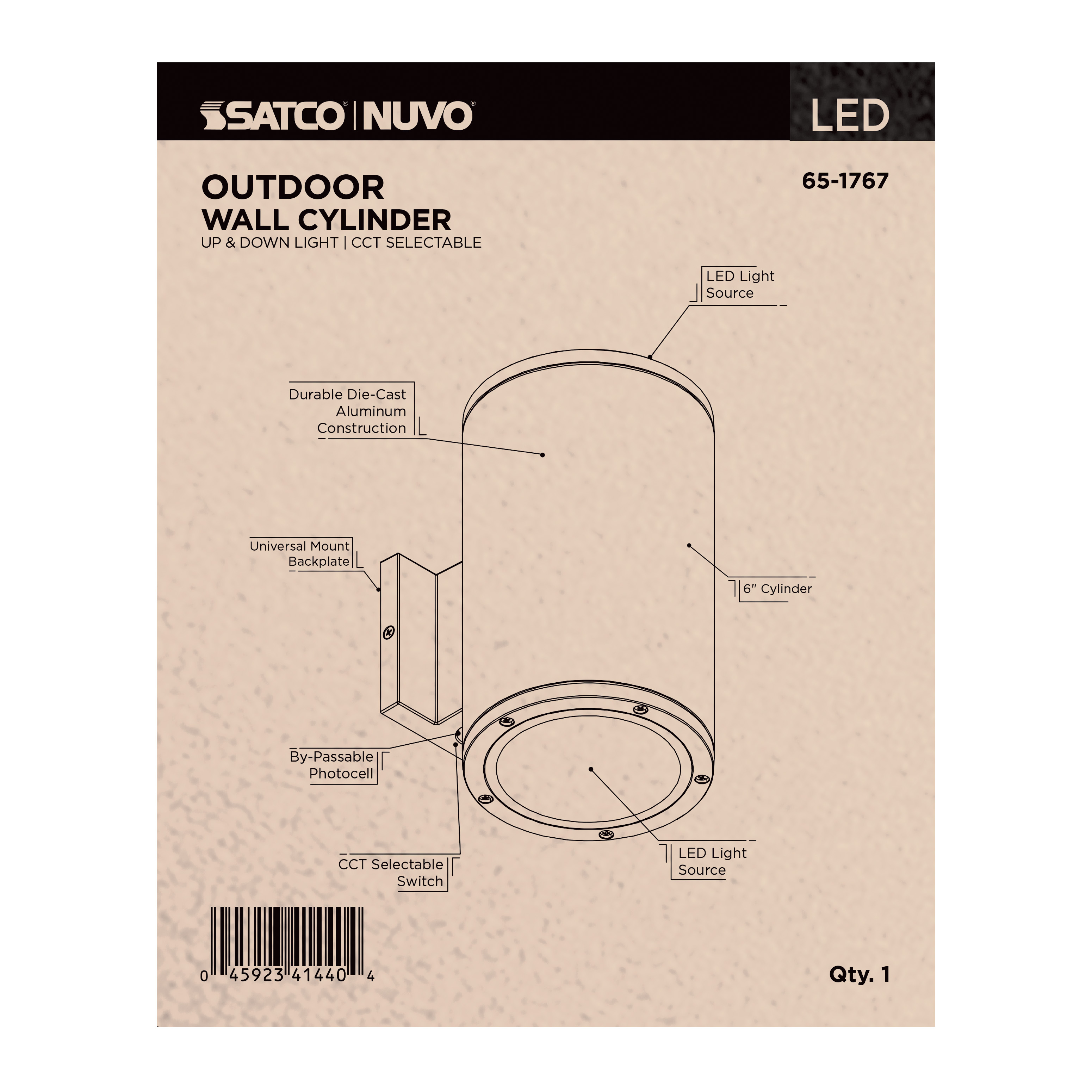 2 LT LED LG UP & DOWN SCONCE - 65-1767