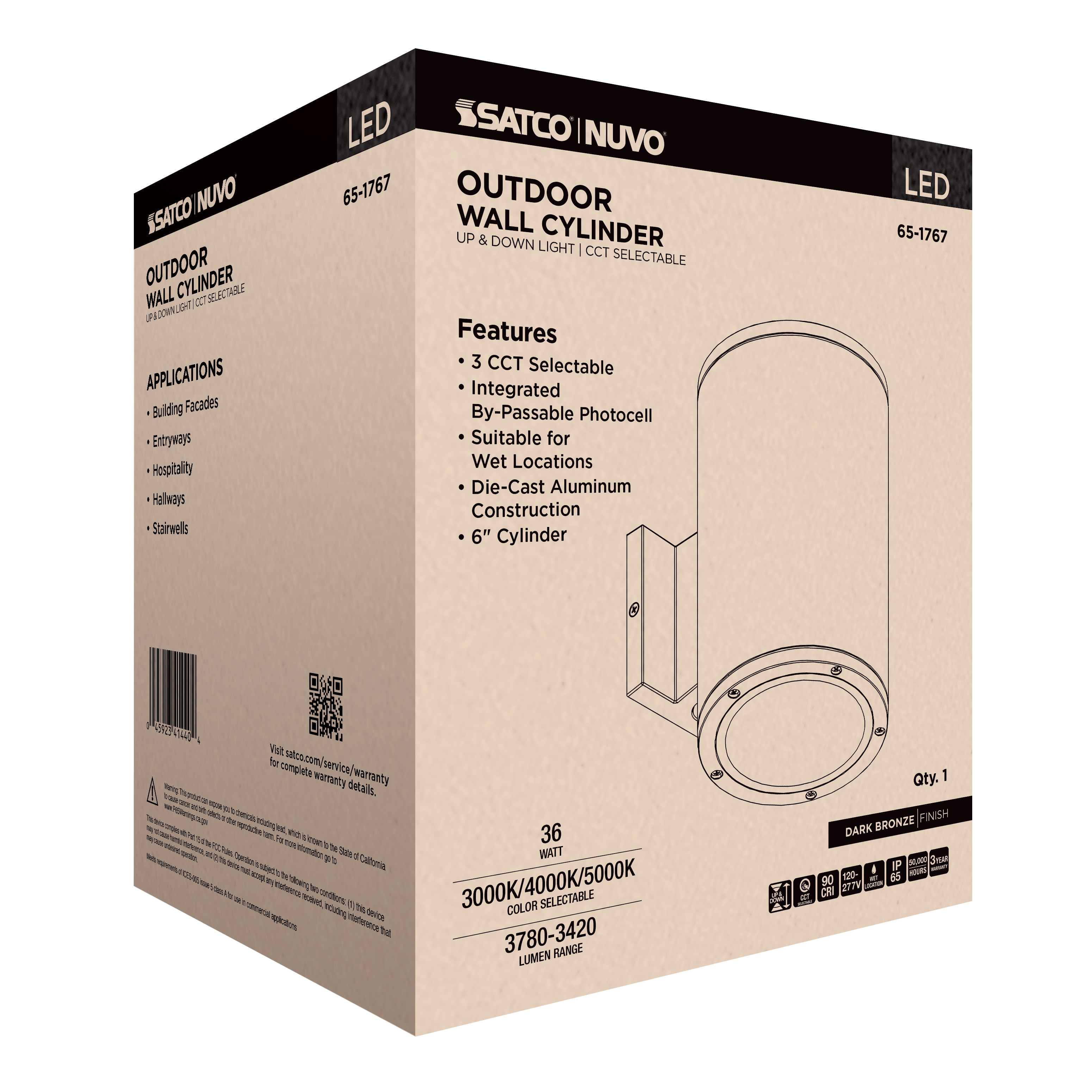 2 LT LED LG UP & DOWN SCONCE - 65-1767